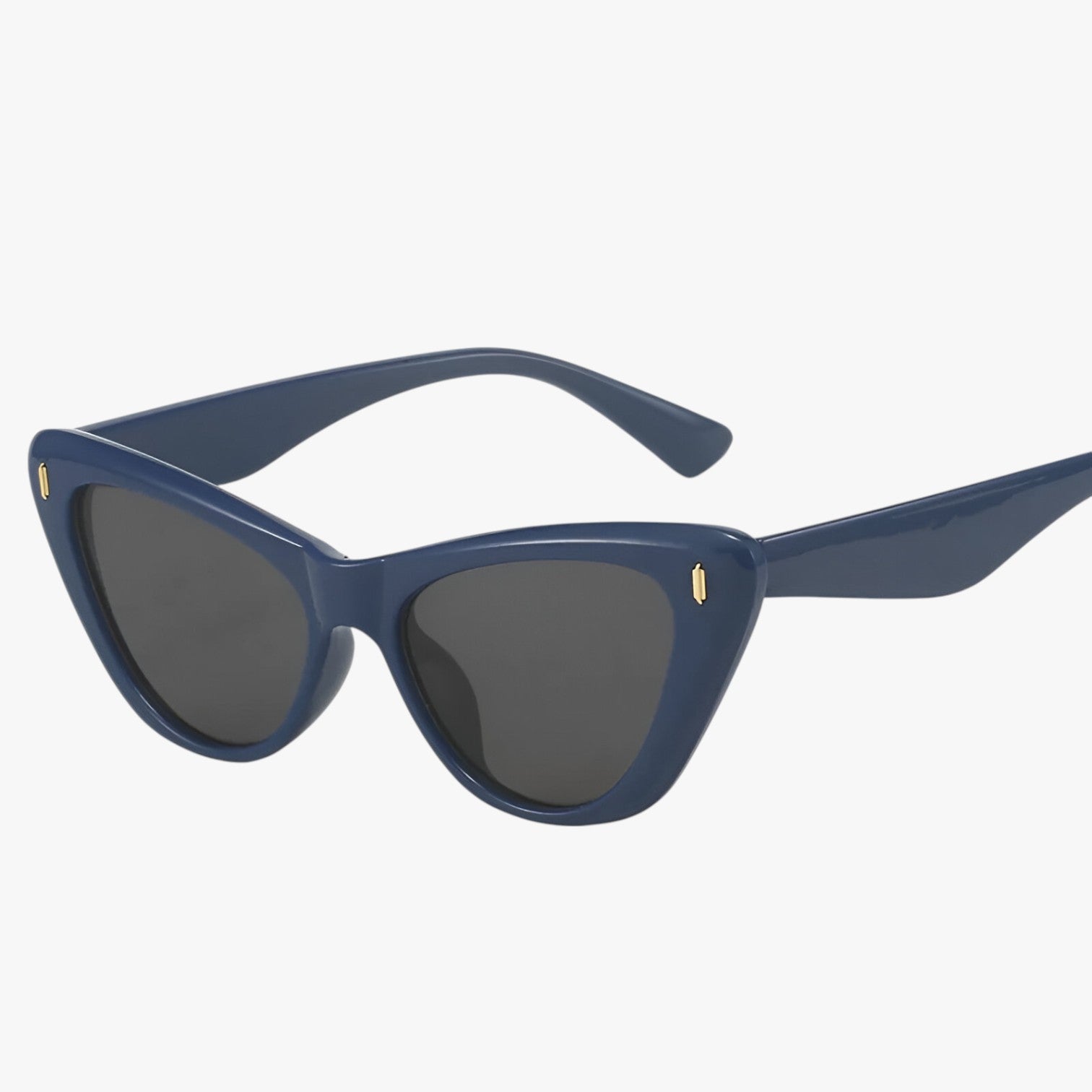 Kamila | Vintage Chic - Ovale Cat-Eye solbrille til UV-beskyttelse - Blauwgrijs MULTI - women's fashion - {{ product_tags }