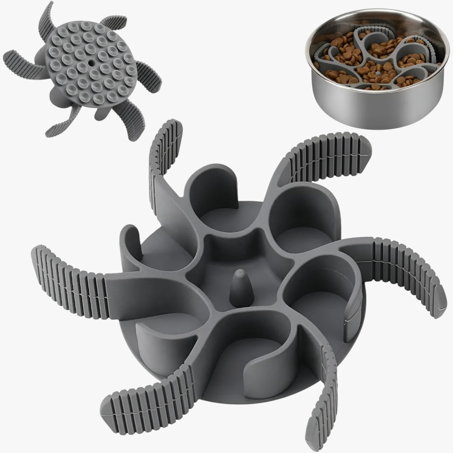 Alfie | Silikone Slow Feeder løfter enhver hund - Mørkegrå - baby - {{ product_tags }