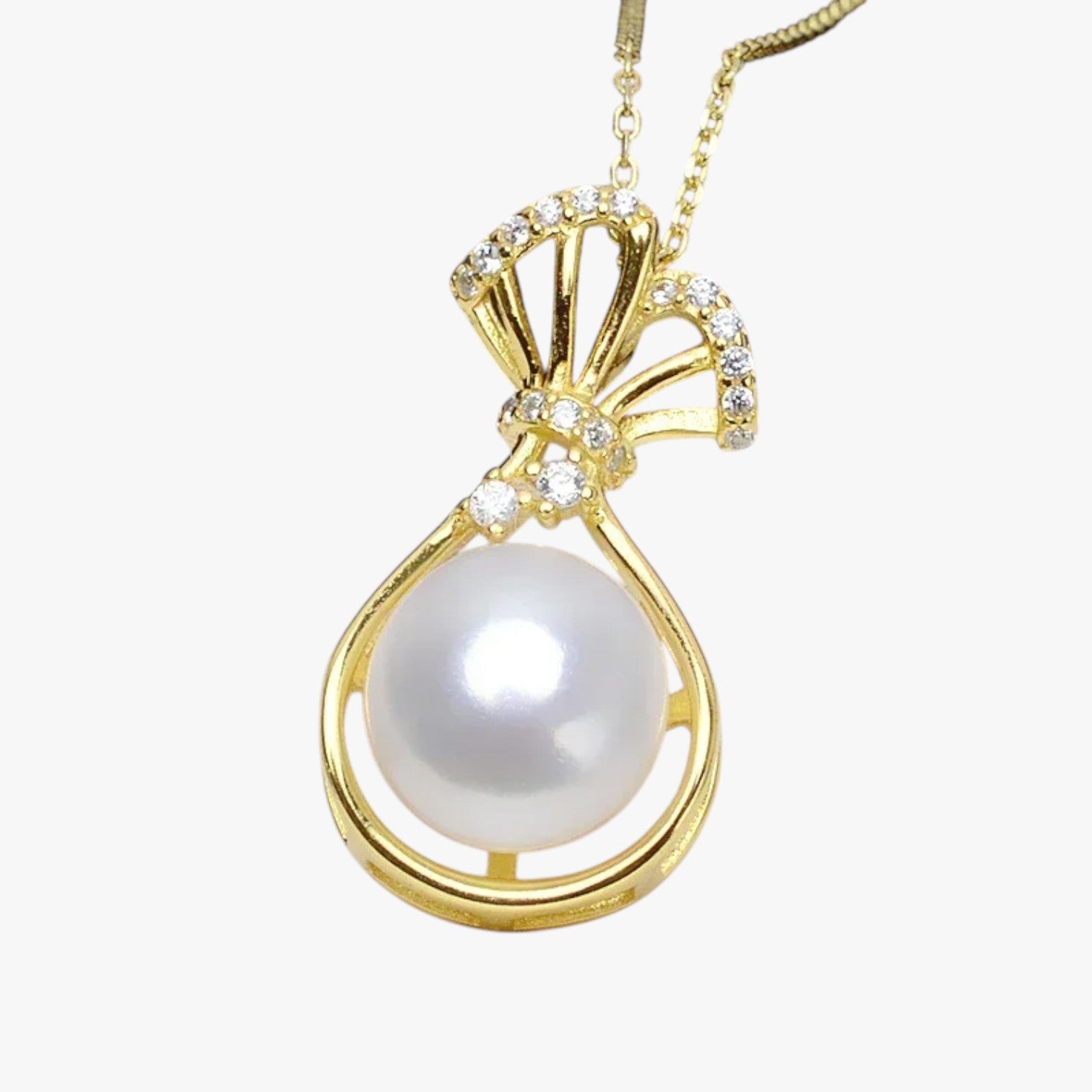 Elina | Choker Taske med Falsk Perle Unik Elegance til Specielle Anledninger - guld 45cm - women's fashion - {{ product_tags }