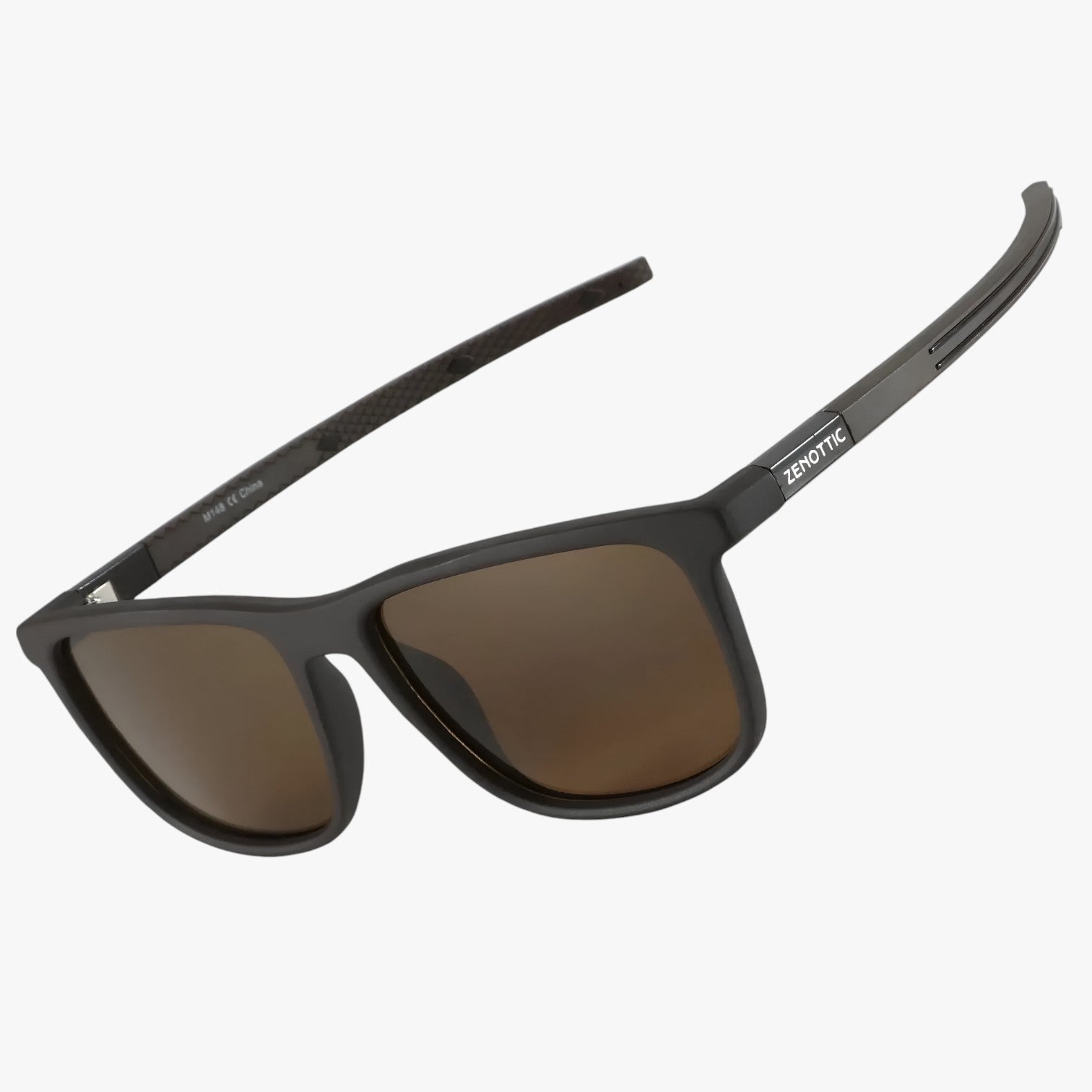 Landyn | Firkantede polariserede solbriller – letvægts UV-beskyttelse - Brun linse ZNOTTIC - men's fashion - {{ product_tags }