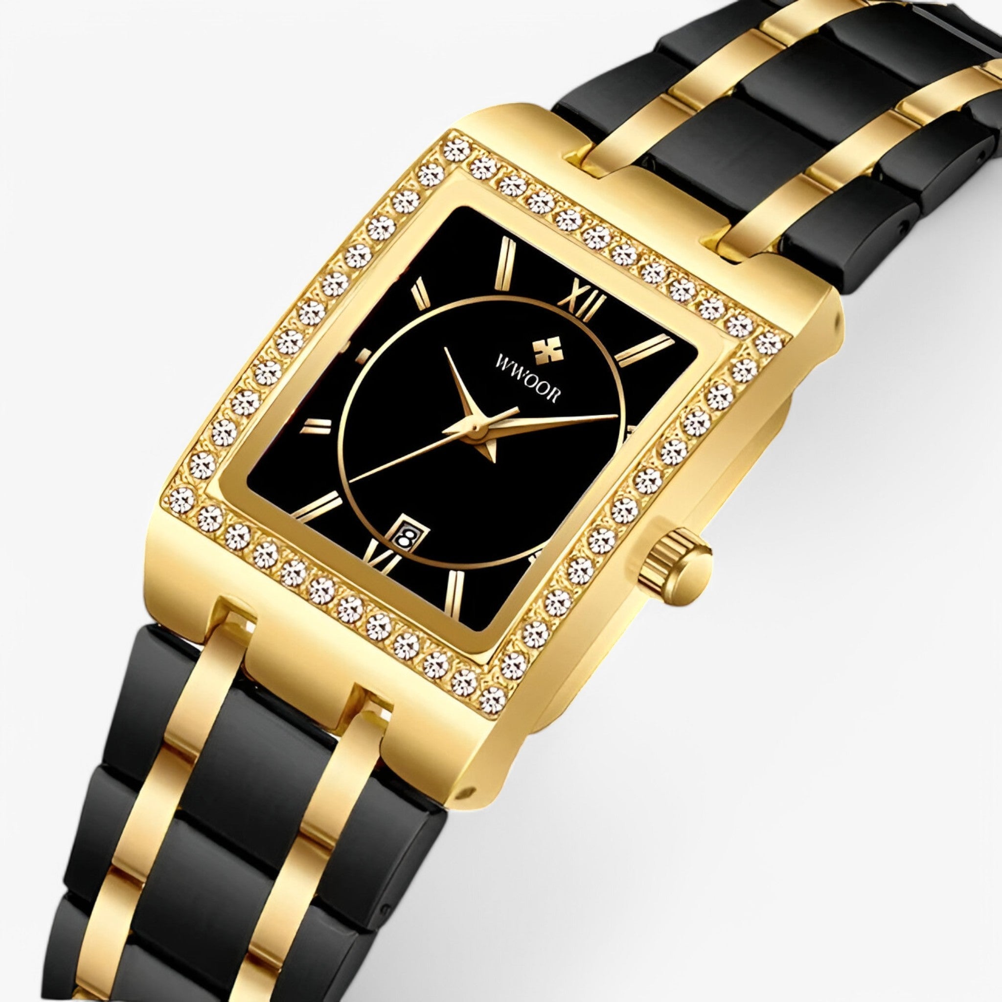 Celeste | Dameur med firkantede diamanter - - watches - {{ product_tags }