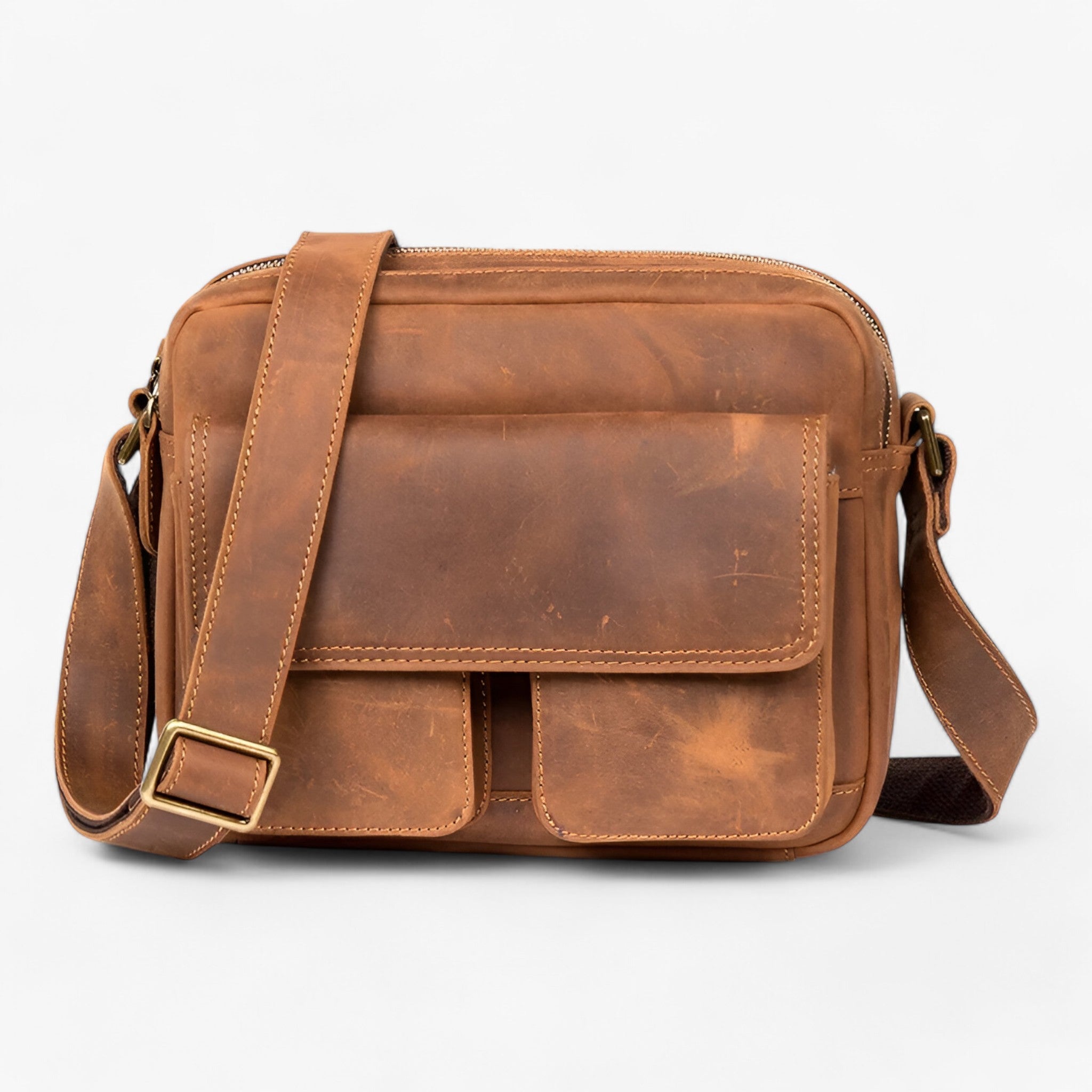 Benjie | Skuldertaske - Elegant og holdbar - Brun - bags - {{ product_tags }