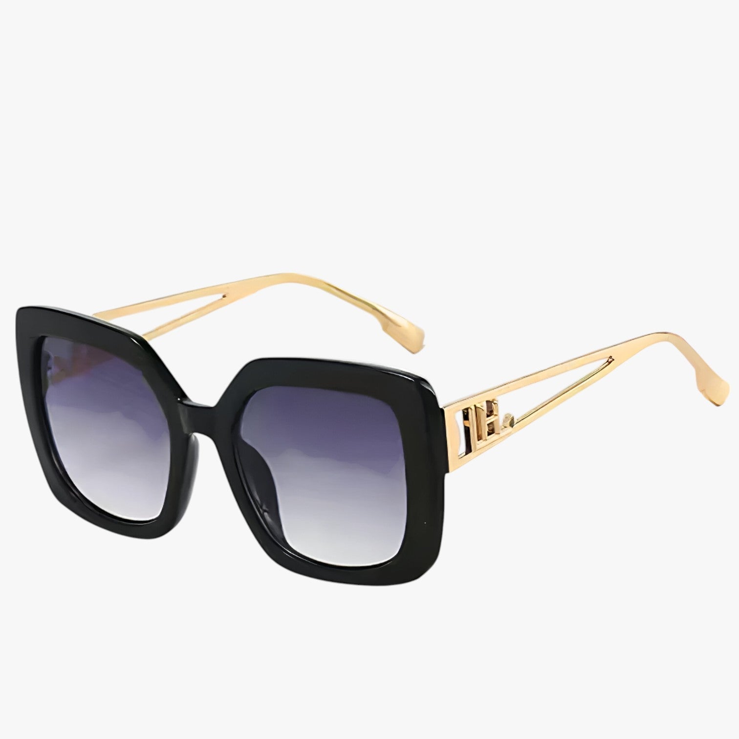 Ensley | Vintage solbrille med gennemsigtigt stel og luksuriøse gradient linser - dobbelt grå - watches - {{ product_tags }