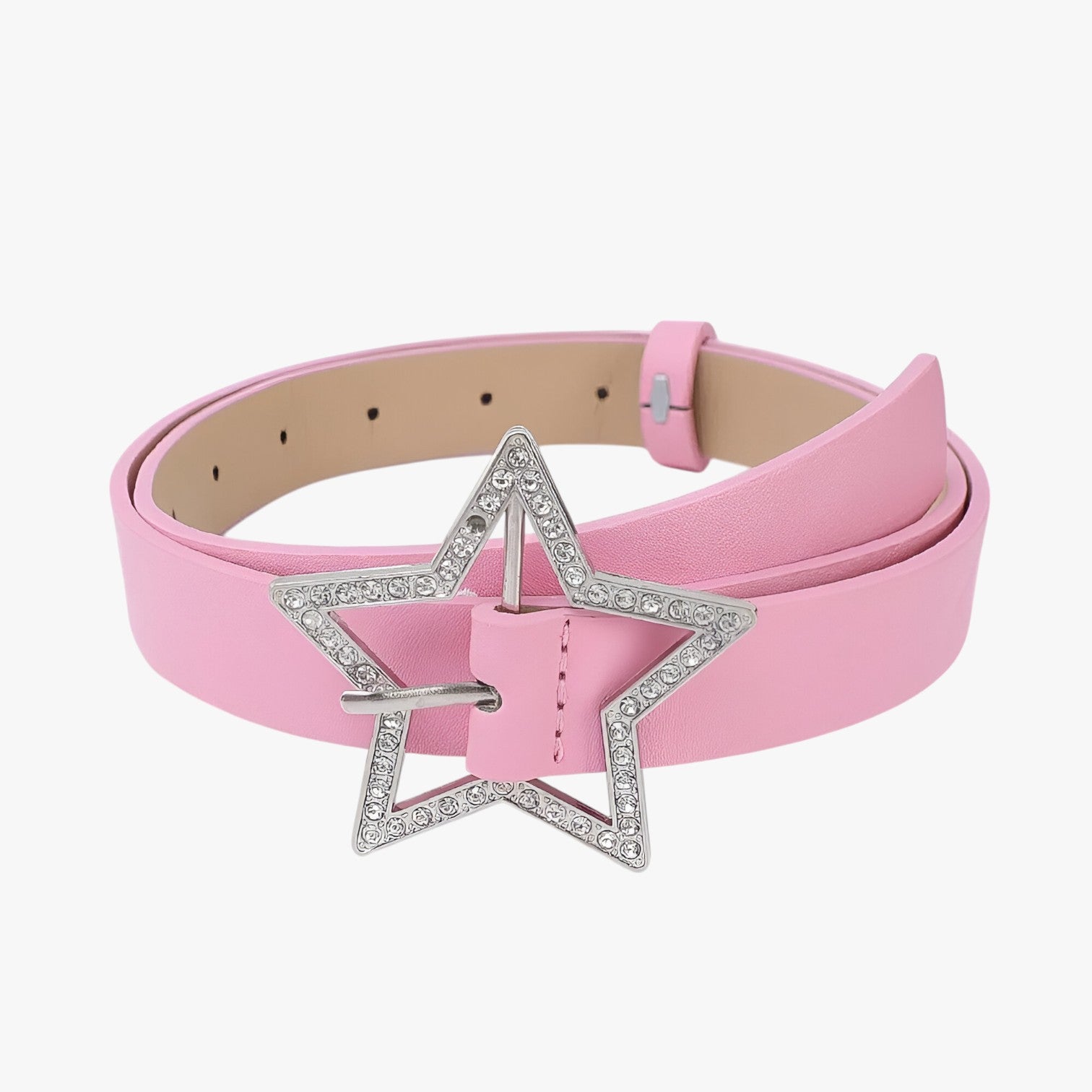 Evie | Y2K-bælte med strass til jeans - lyserød - women's fashion - {{ product_tags }