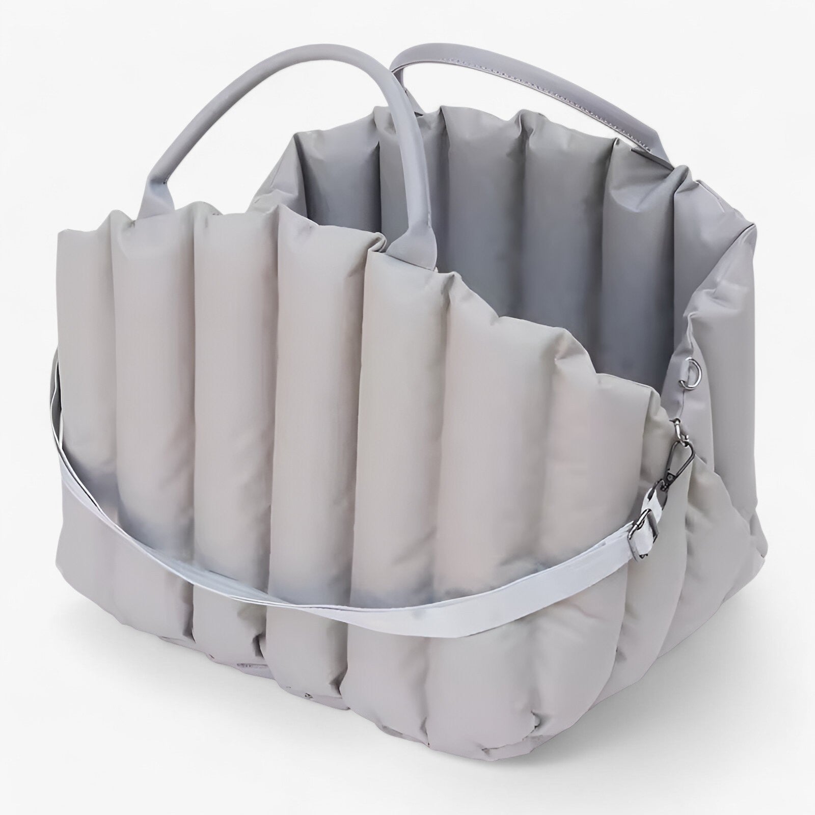 Mila | Luksus og Varm Hundetransporttaske til Rejser - lys grå - baby - {{ product_tags }
