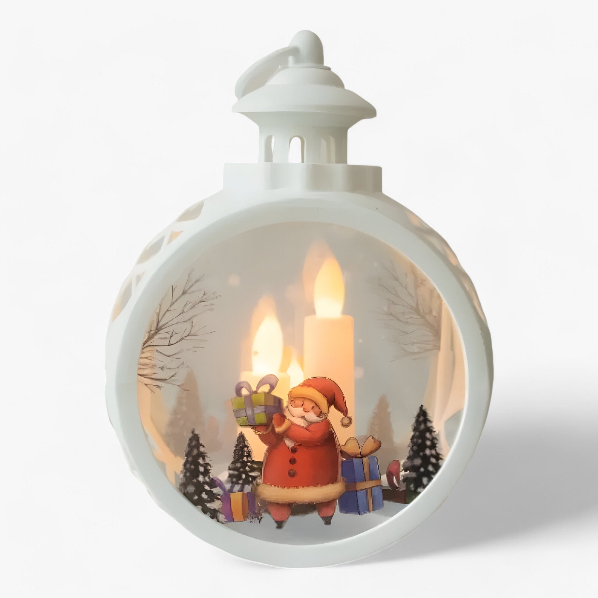 Julien | Julsnögubbelampe - LED-lys med simuleret flamme til udendørs dekoration - Stil 6 1 +1 GRATIS S 8.5x12cm - christmas - {{ product_tags }