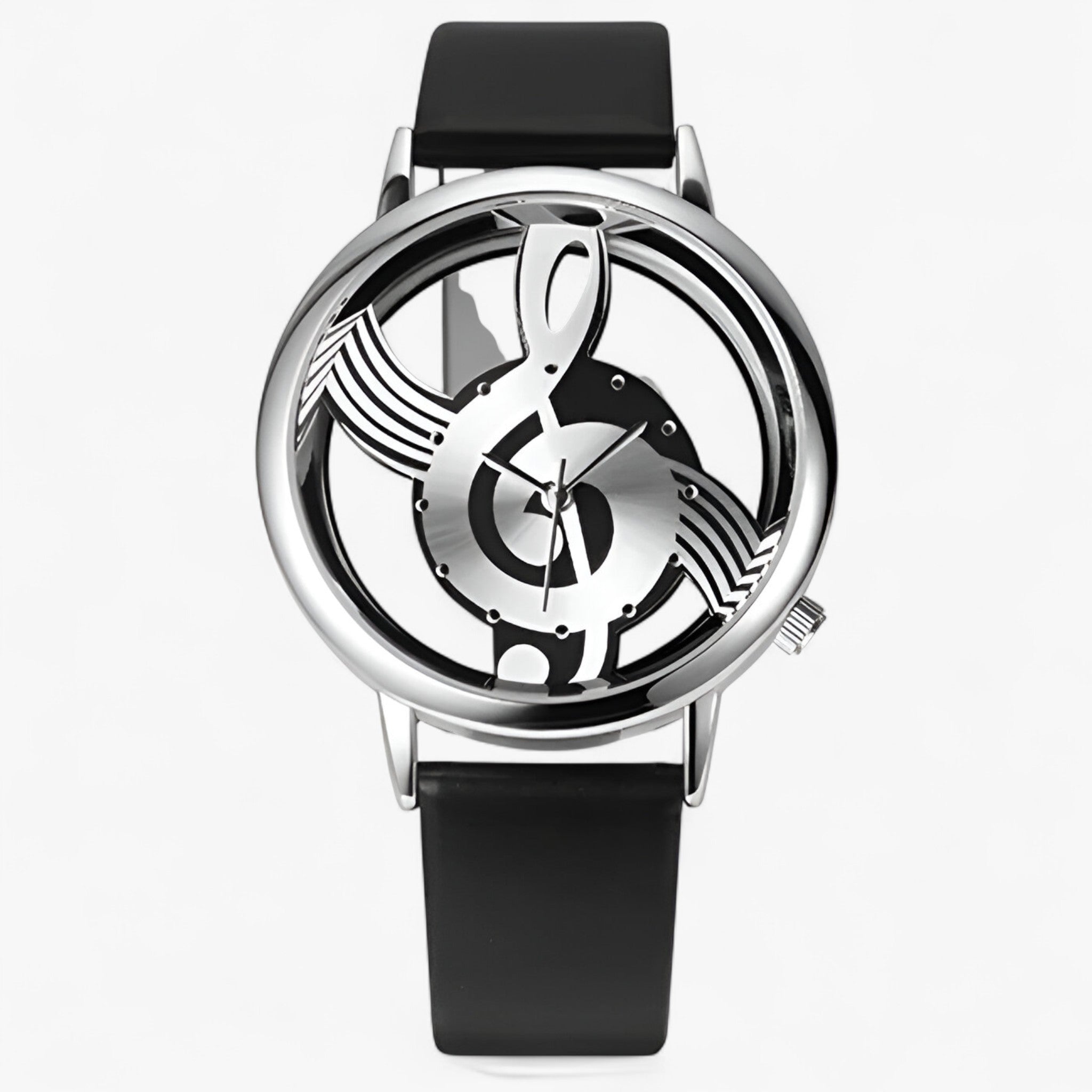 Larissa | Moderigtigt musikur med læderrem - Sort - watches - {{ product_tags }
