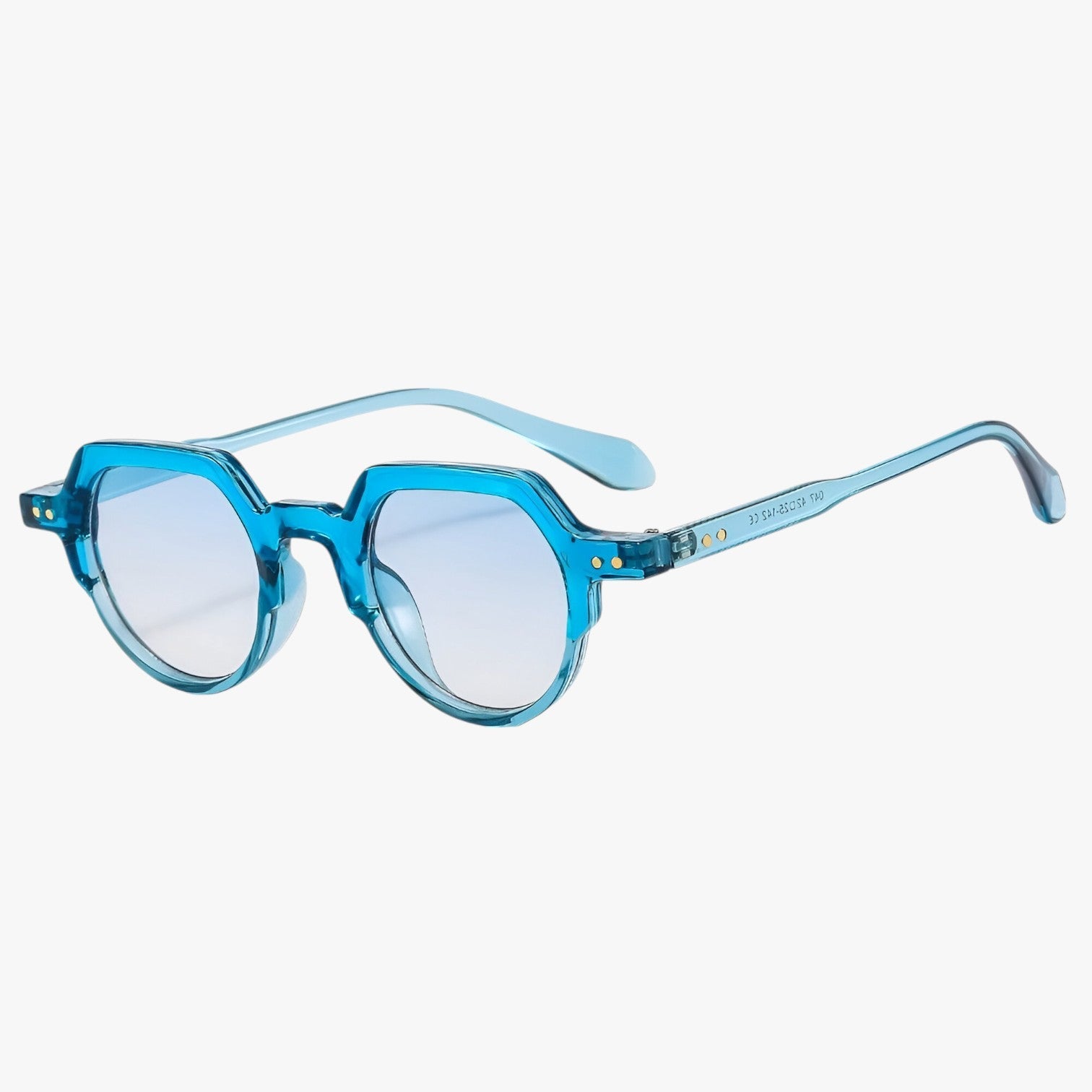 Eden | Punk Solbriller UV400 Uregelmæssig Retro Design med Oceaniske Linser - blå som på billede - men's fashion - {{ product_tags }