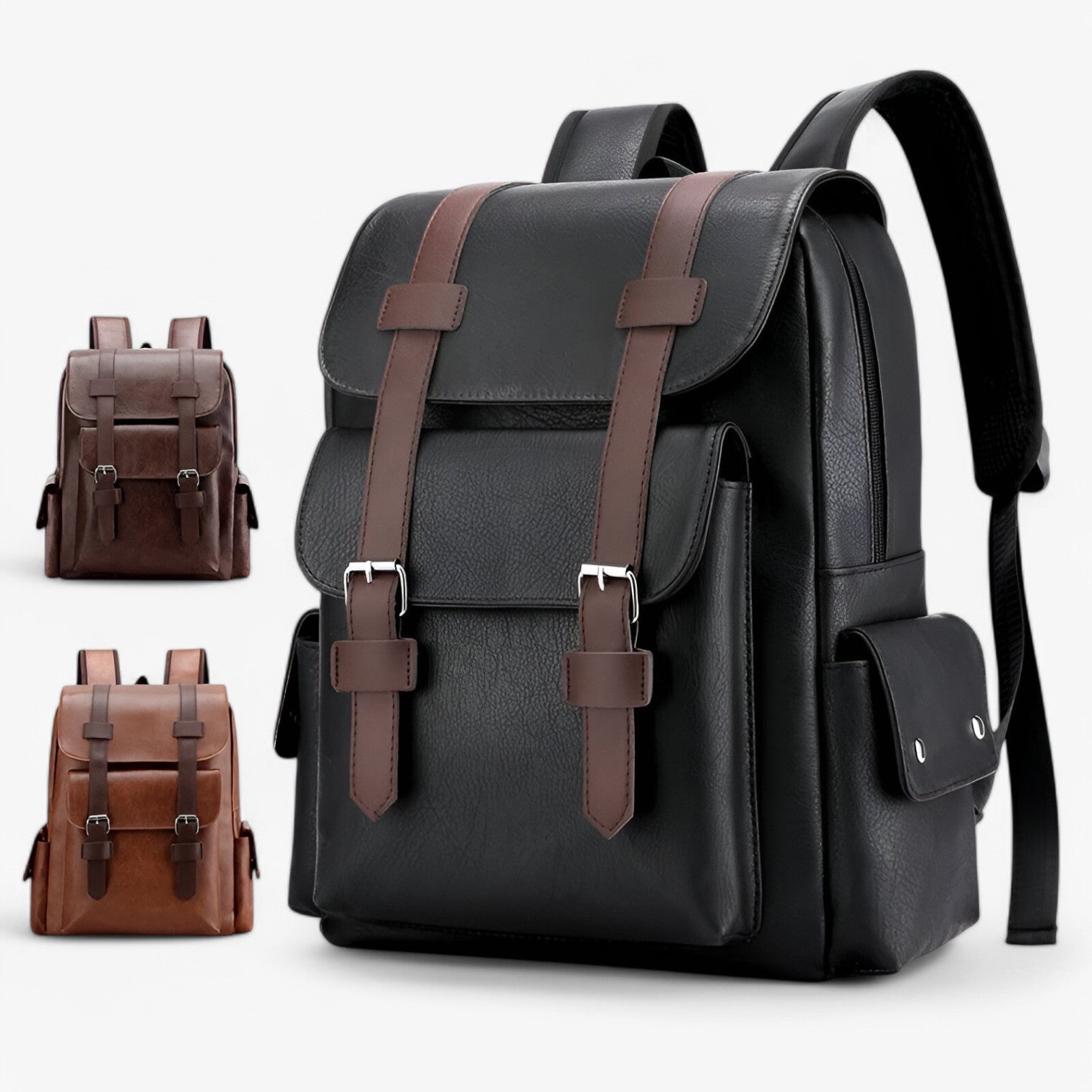 Mikael | Stilet PU-læder rygsæk – Rummelig og komfortabel - - bags - {{ product_tags }