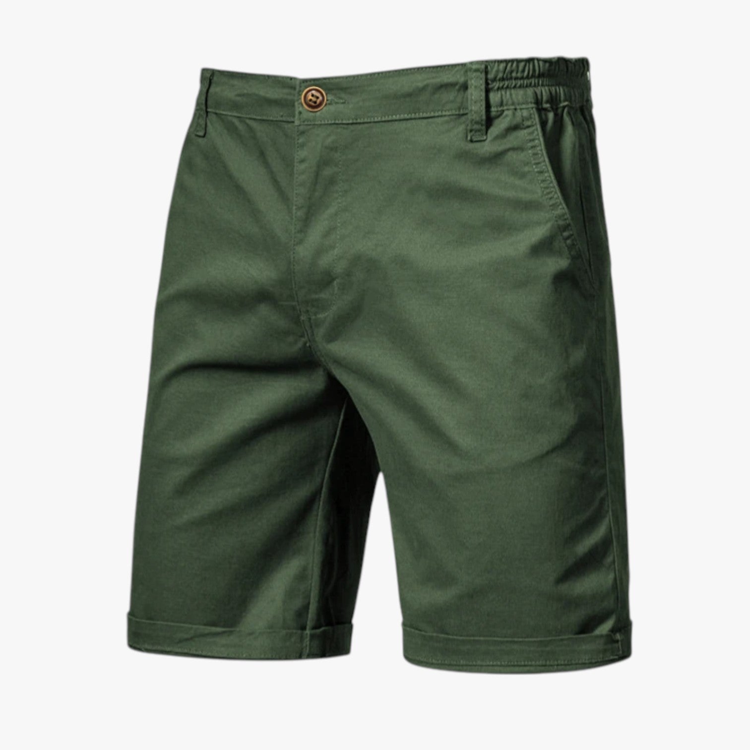 Grant | Herreshorts i stretchbomuld: premium komfort til afslapning - Militærgrøn - Grant | Herreshorts i stretchbomuld: premium komfort til afslapning - €25 - {{ product_tags }