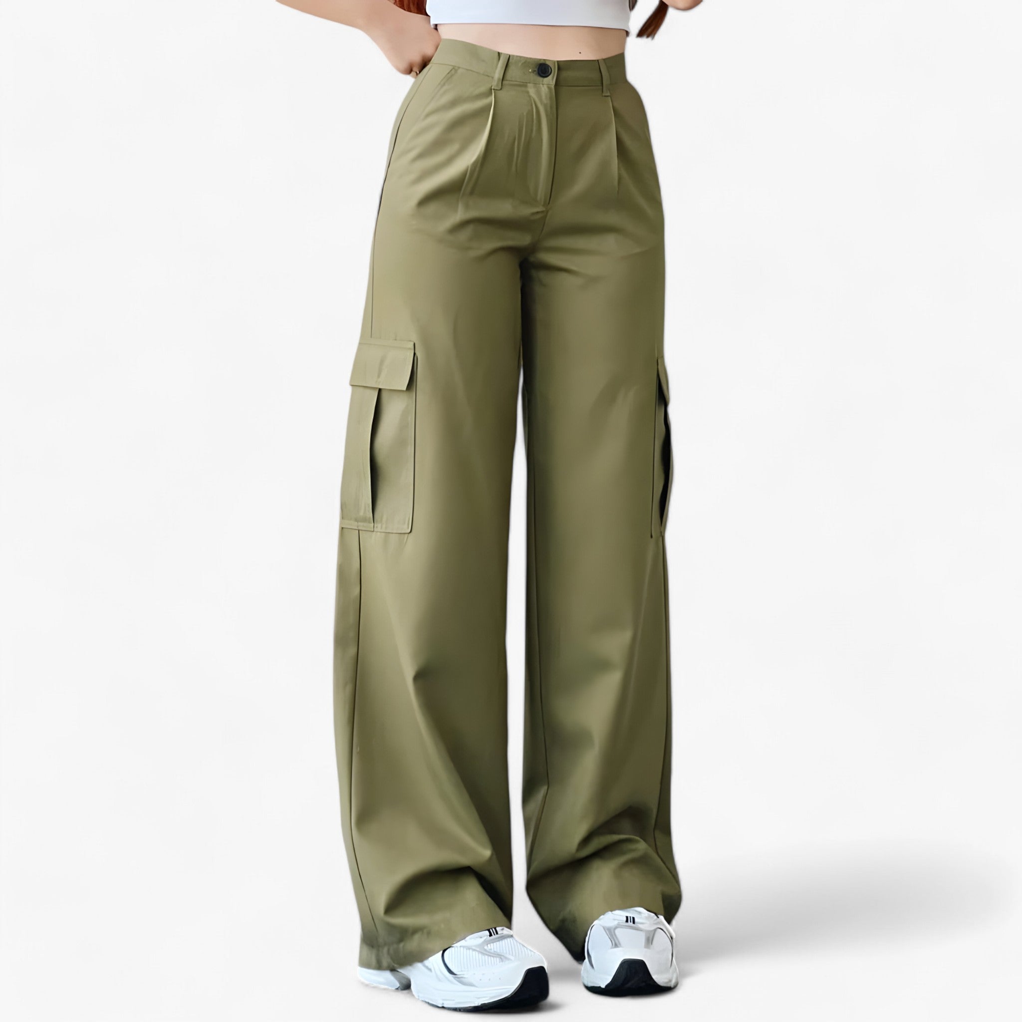 Rhea | Cargo-bukser - Streetwear og behagelig pasform - Lysegrøn - men's fashion - {{ product_tags }