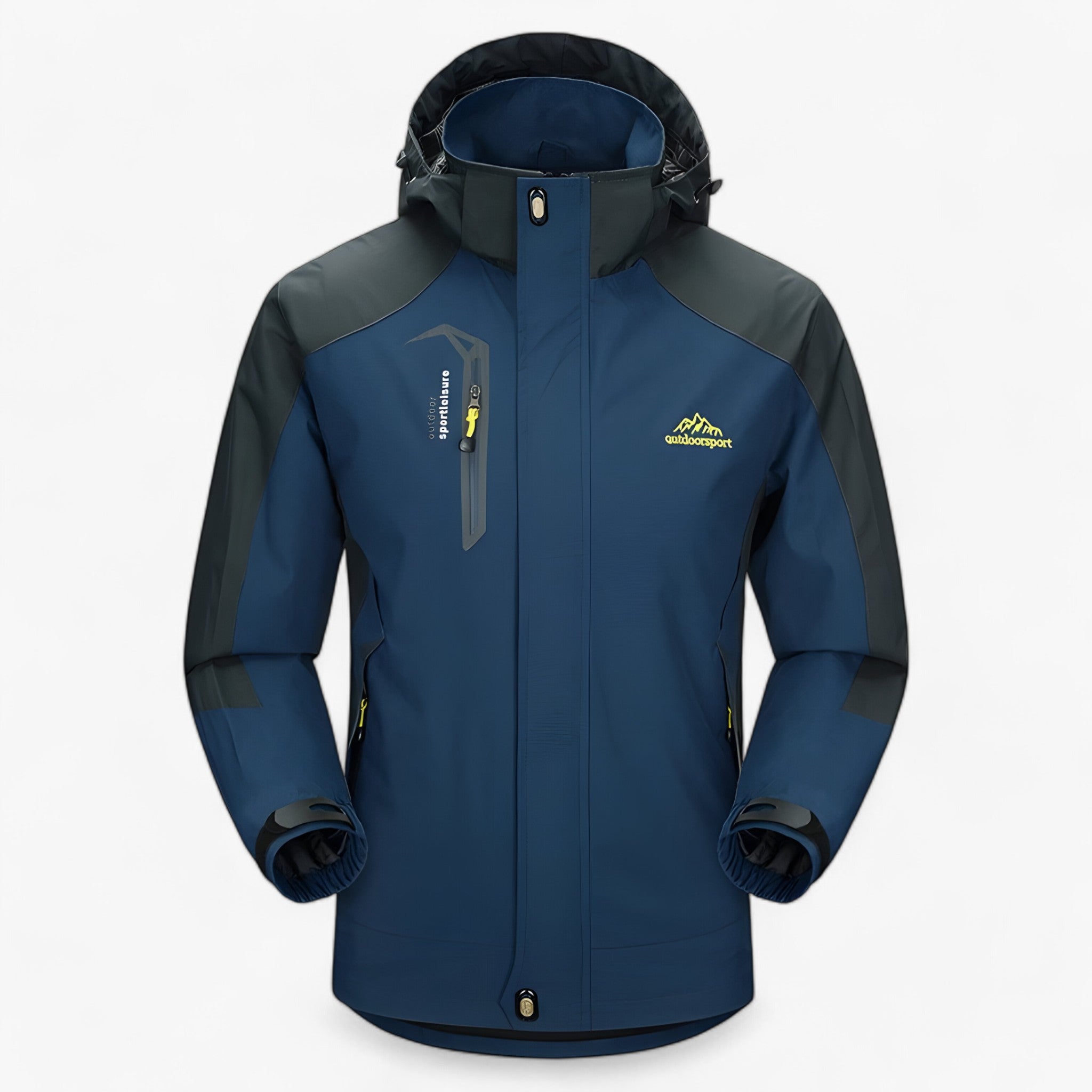 Noe | Vandtæt Hættejakke til Efterår og Vinter - Søblå - Noe | Vandtæt Hættejakke til Efterår og Vinter - €25 - {{ product_tags }
