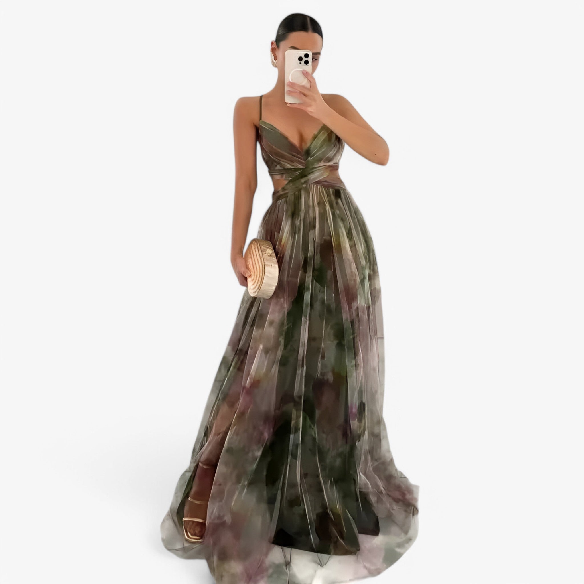 Giulia | Etuikjole med flæser - Militærgrøn - women's fashion - {{ product_tags }