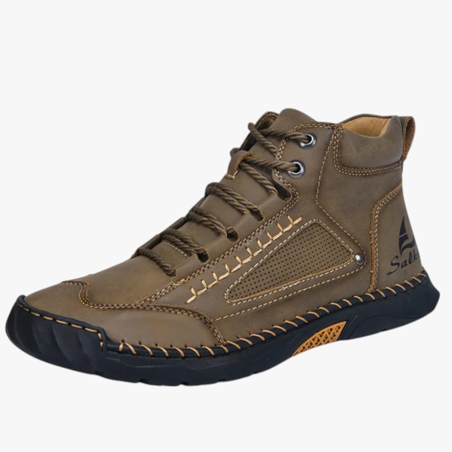 Justin | Håndlavede herresko i læder med åndbart design, casual stil premium - khaki - Justin | Håndlavede herresko i læder med åndbart design, casual stil premium - €25 - {{ product_tags }