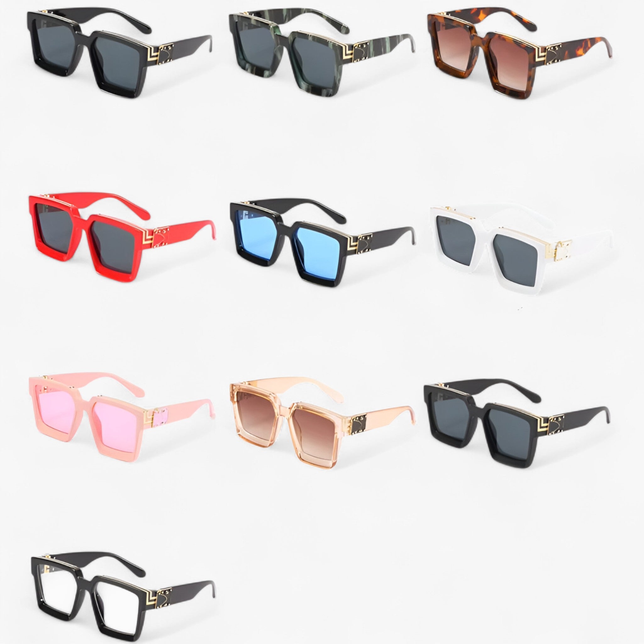 Manuel | Retro firkantet spejl solbriller til mænd - - men's fashion - {{ product_tags }