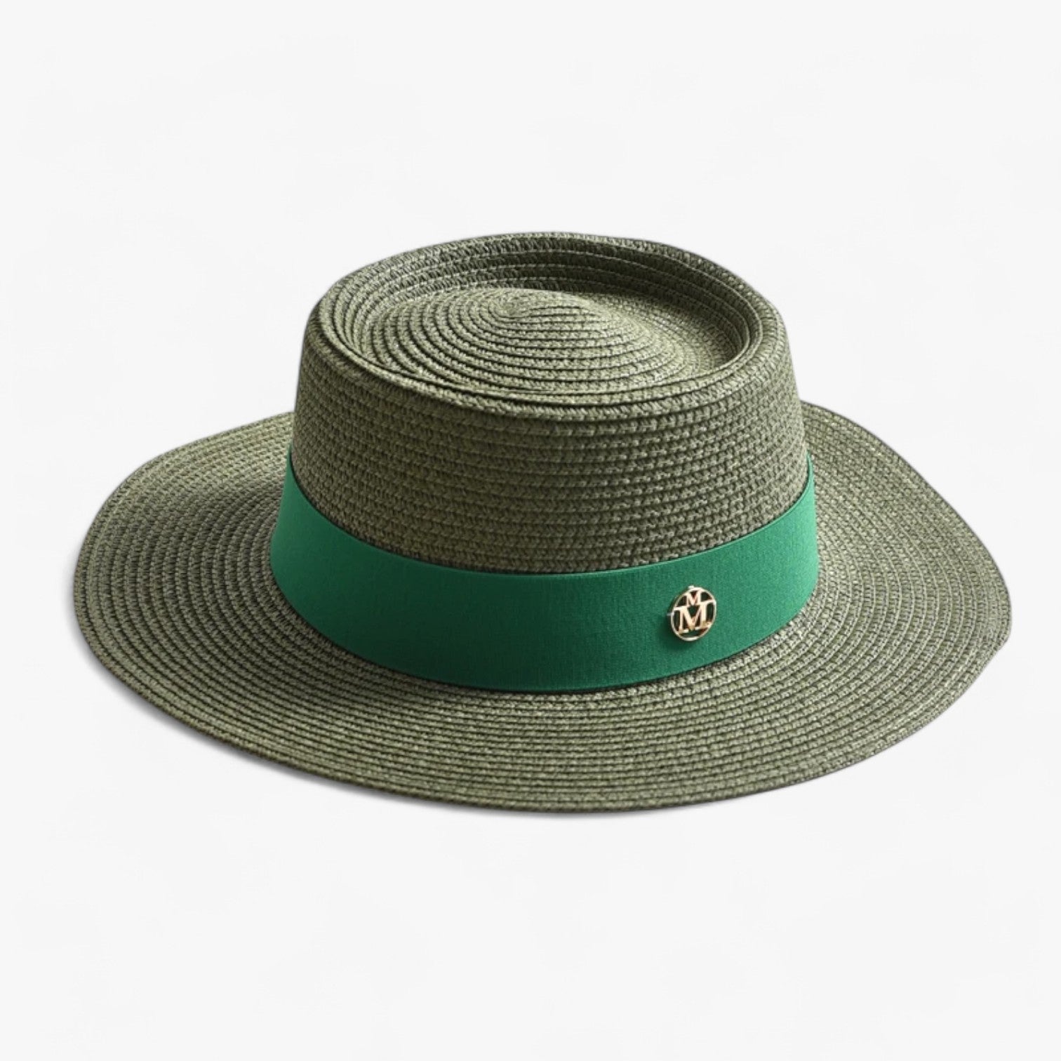 Clara | Elegant strohat - Stilfuld, letvægts og rejsevenlig - legergroen 56-58CM - women's fashion - {{ product_tags }
