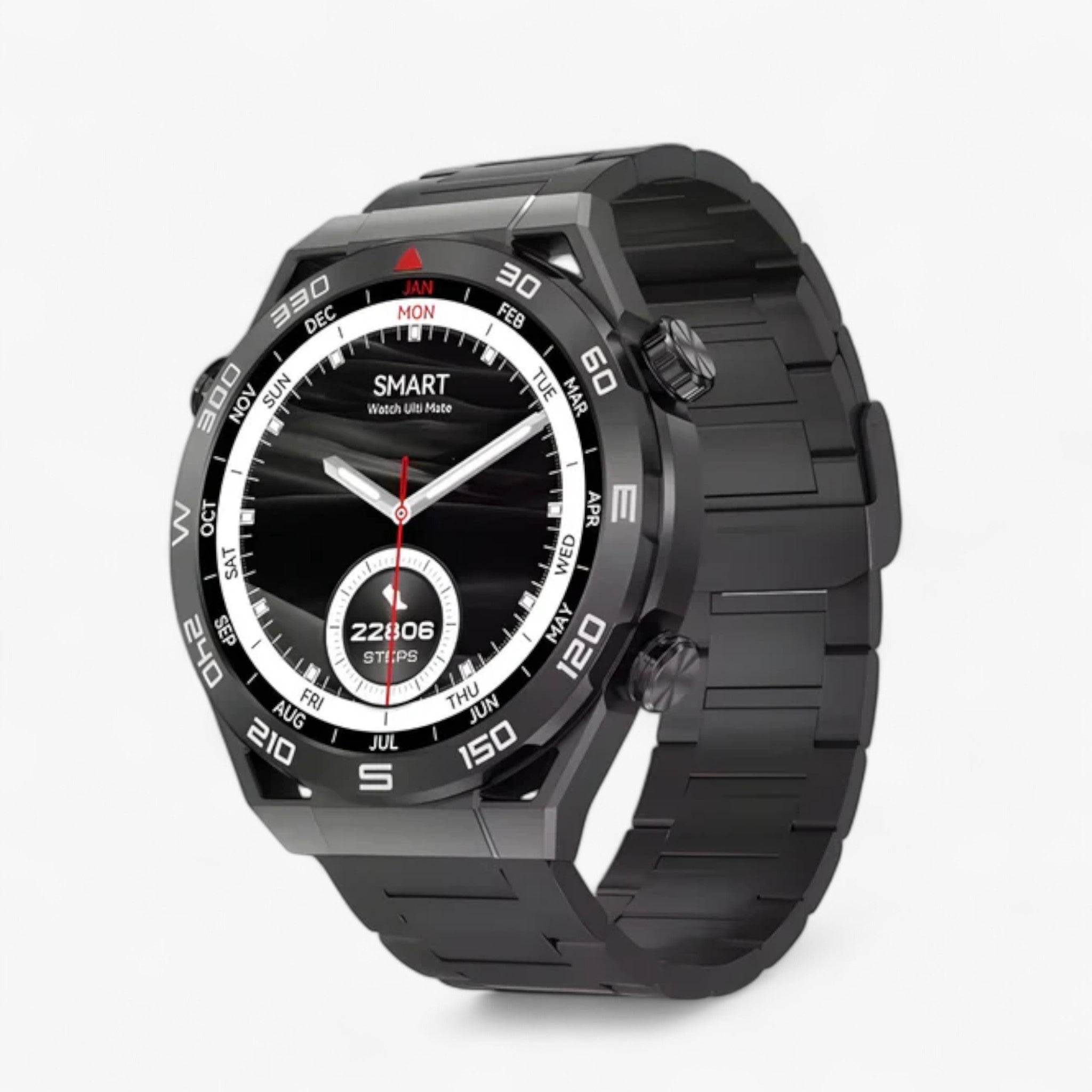 DT Ultra Mate | Smartwatch - GPS og NFC til mænd med Bluetooth-opkald og EKG - Sort metal - DT Ultra Mate | Smartwatch - GPS og NFC til mænd med Bluetooth-opkald og EKG - €25 - {{ product_tags }
