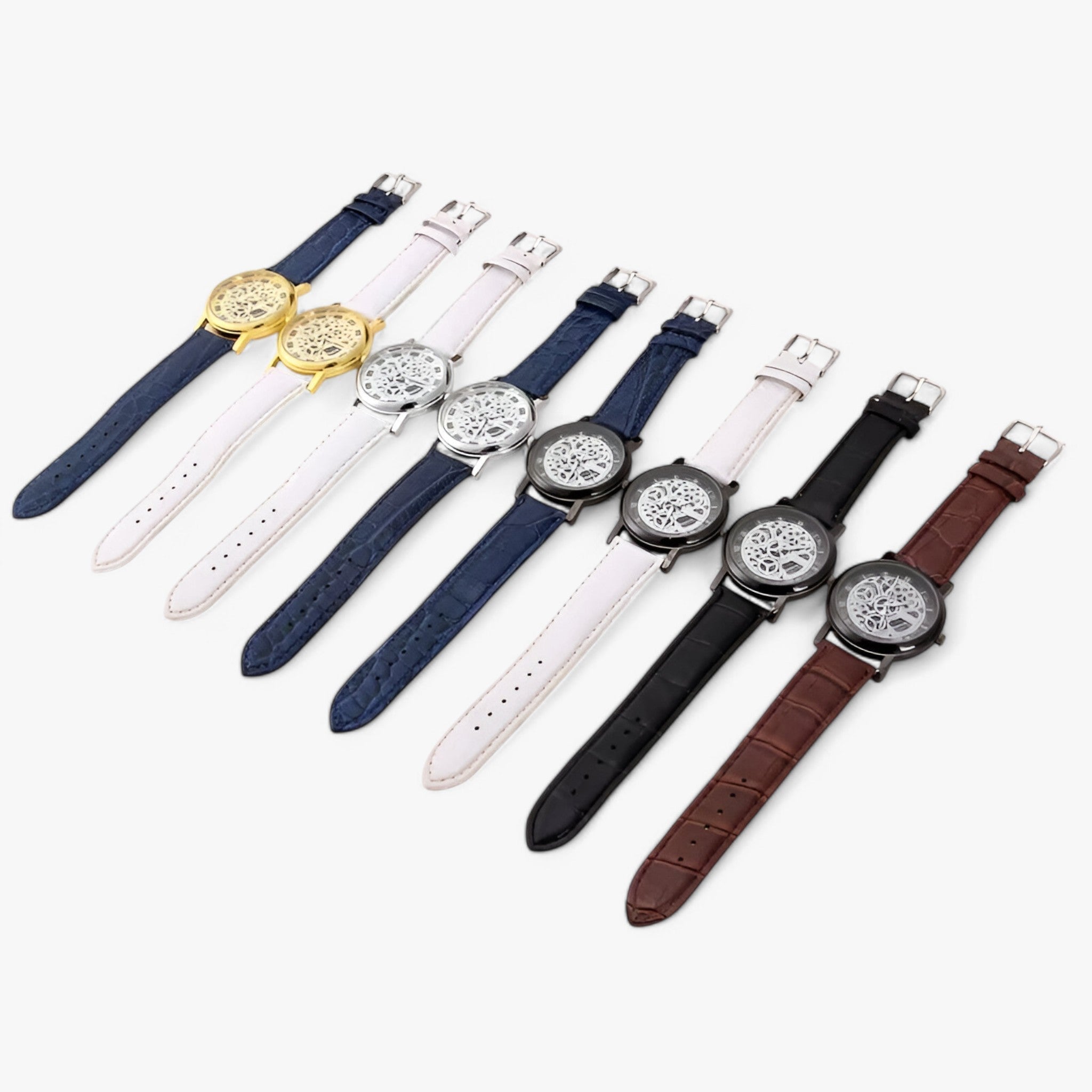 Olivier | Kvartsur med læderrem og romersk urskive - - watches - {{ product_tags }