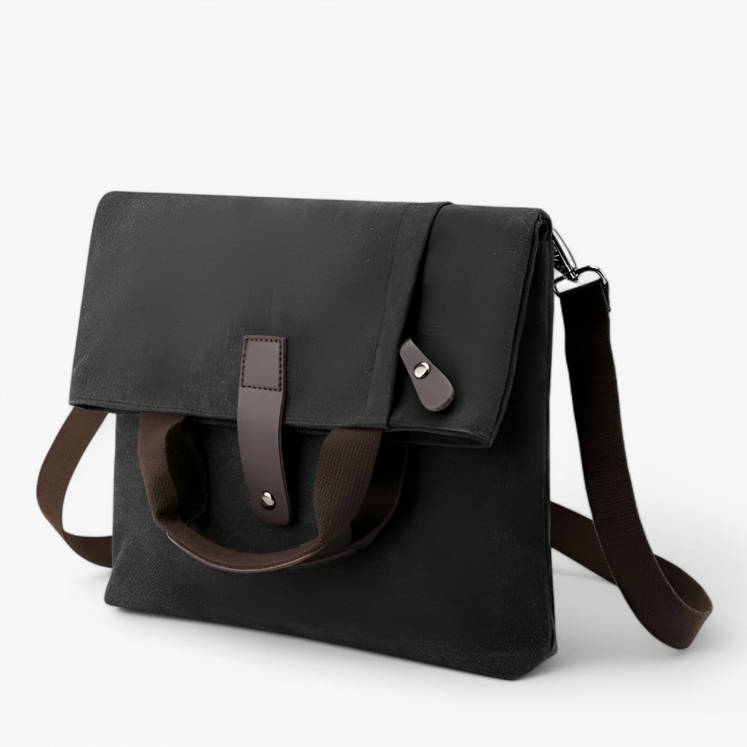 Kelvin | Stilig og alsidig: Læder skuldertaske til mænd - sort (30cm<Max Længde<50cm) - bags - {{ product_tags }