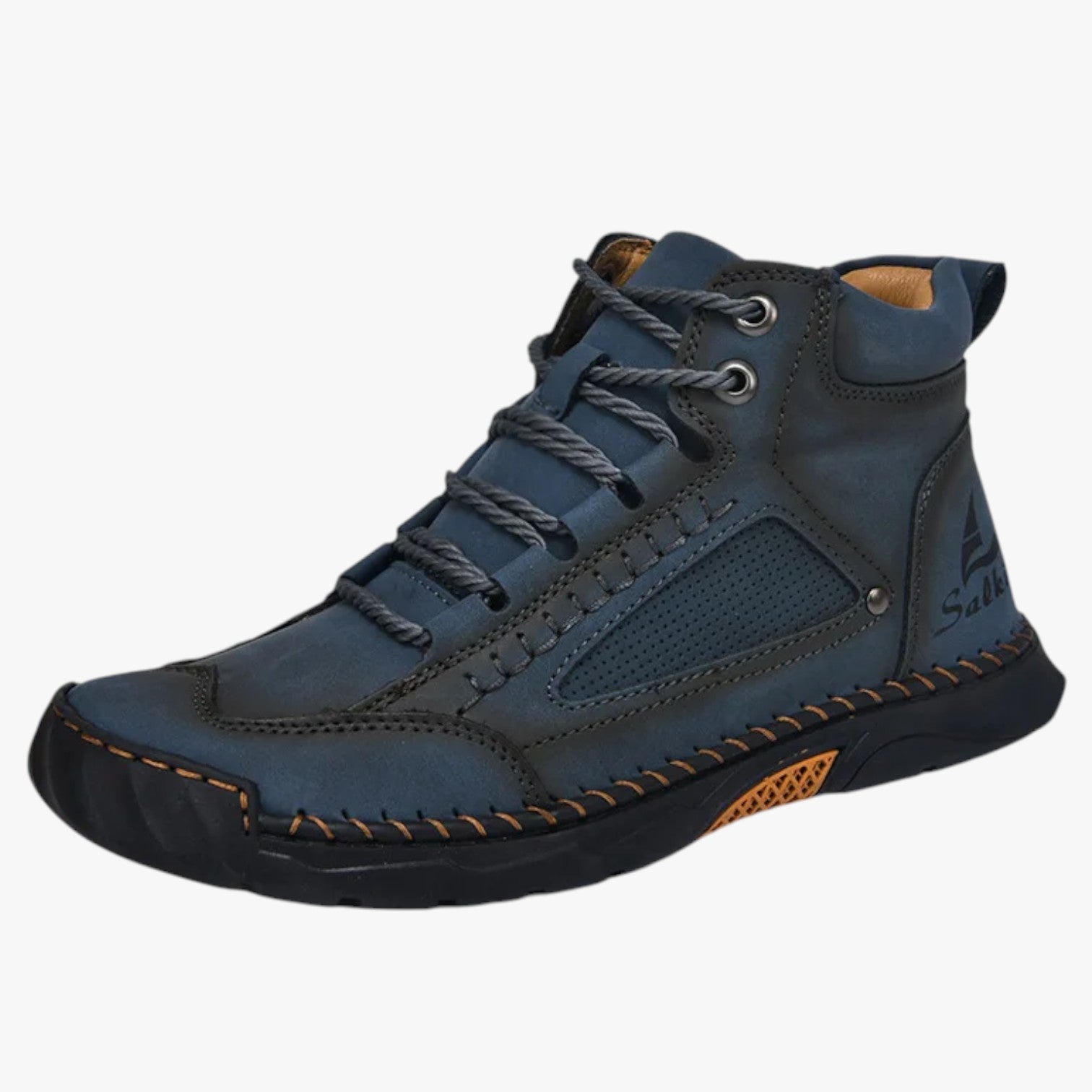 Justin | Håndlavede herresko i læder med åndbart design, casual stil premium - Mørk blå - Justin | Håndlavede herresko i læder med åndbart design, casual stil premium - €25 - {{ product_tags }