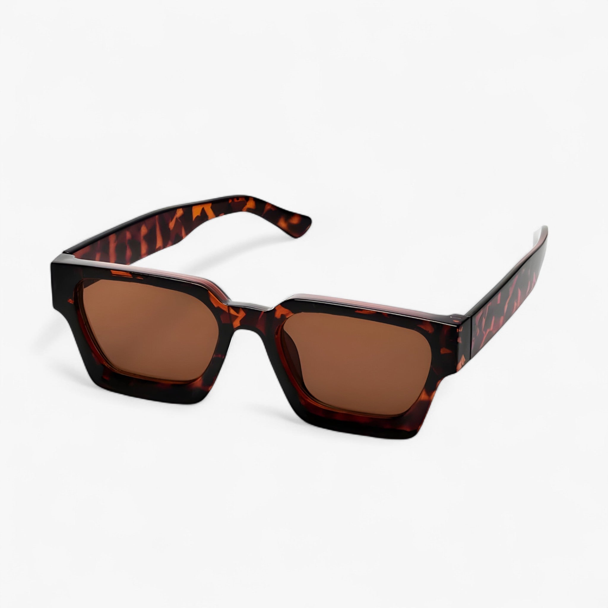 Alaric | Luksus unisex firkantede sorte solbriller - 2-brun - Alaric | Luksus unisex firkantede sorte solbriller- €25 - {{ product_tags }