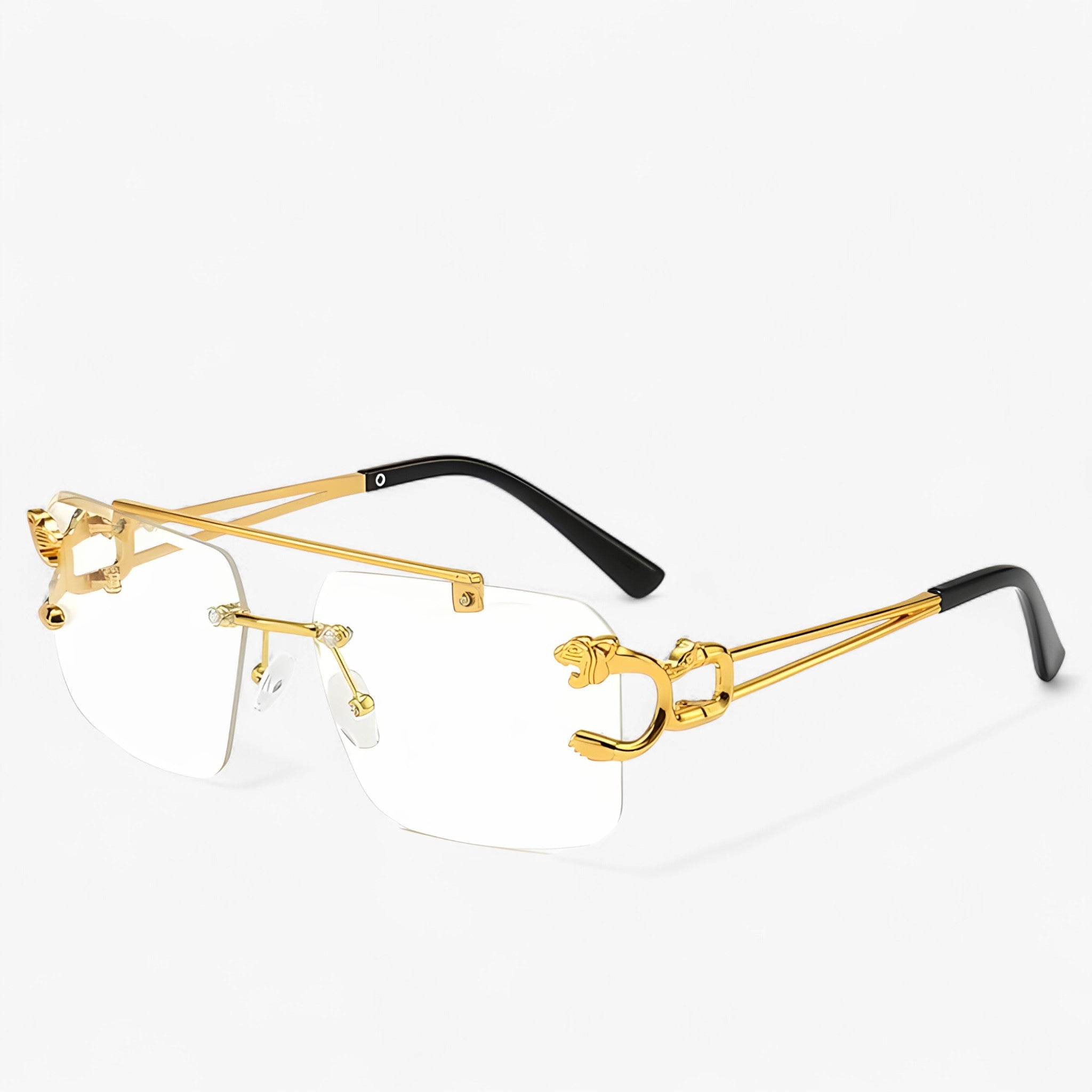 Jens | Vintage gespiegelde randloze zonnebril - Gennemsigtig - men's fashion - {{ product_tags }