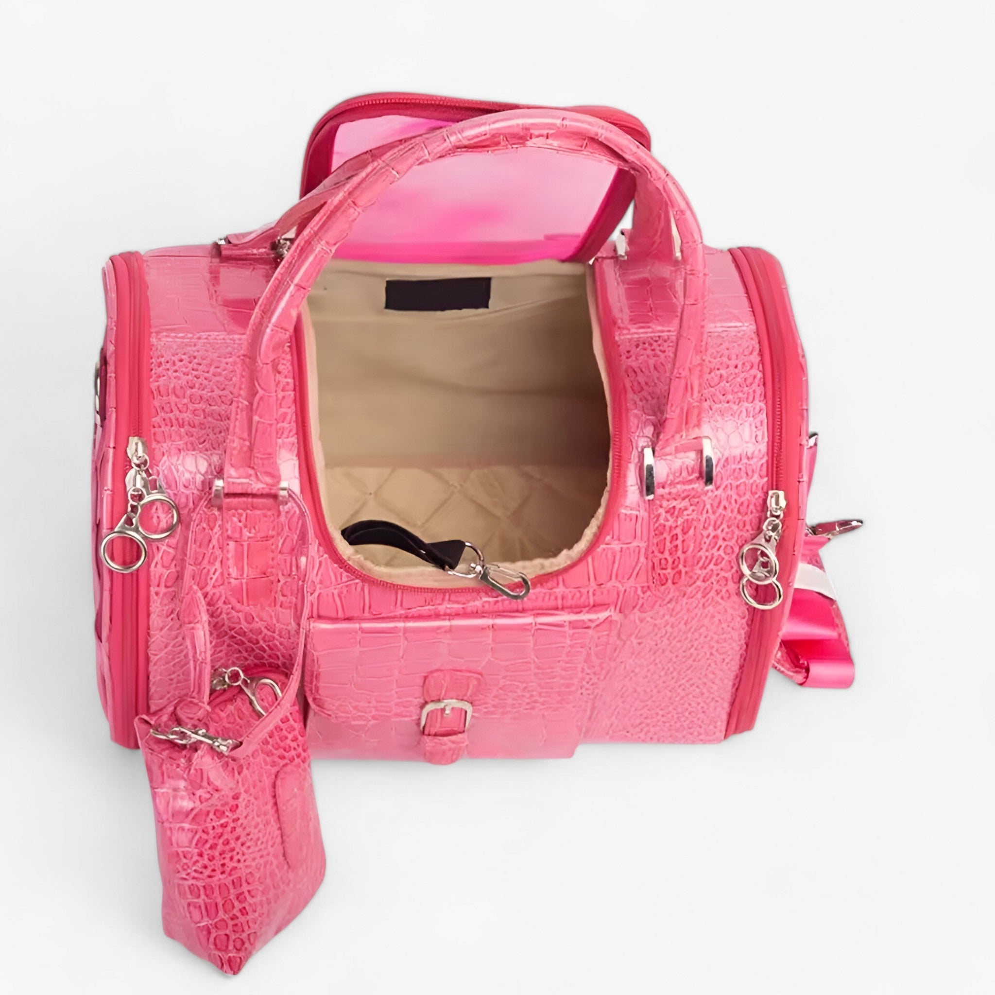 Hannah | Stilfuld PU-læder Hundebærepose - - baby - {{ product_tags }