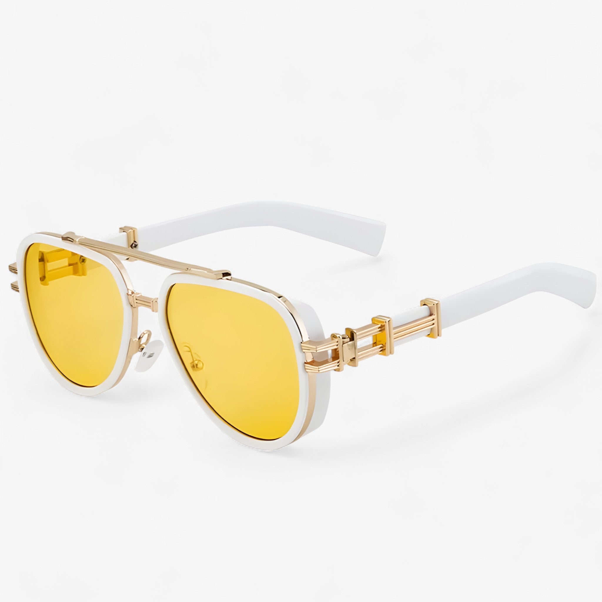 Marek | Overdimensionerede Steampunk Polariserede Solbriller - Hvidguld - watches - {{ product_tags }