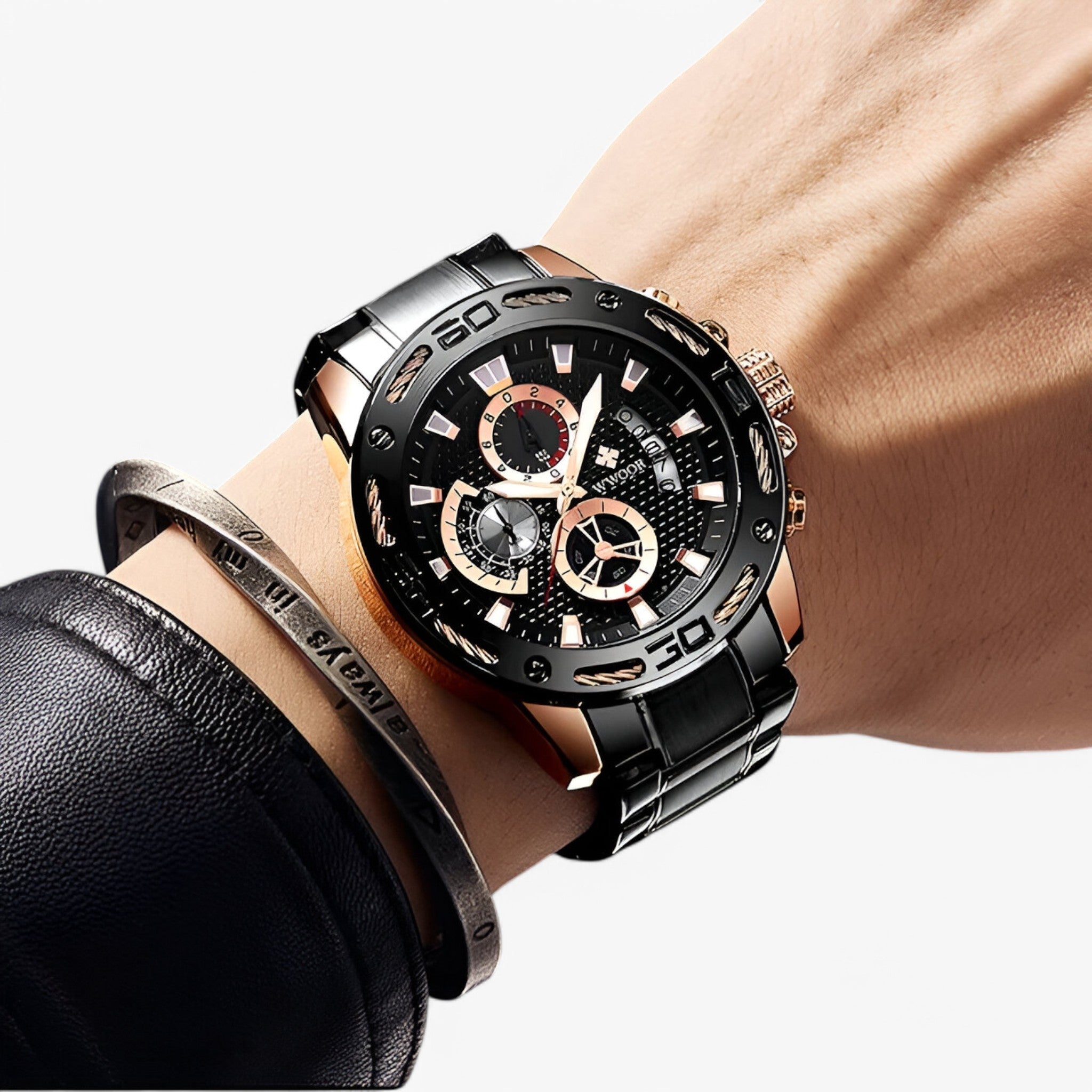 Linus | Luksus Chronograph ur lavet af rustfrit stål - - watches - {{ product_tags }