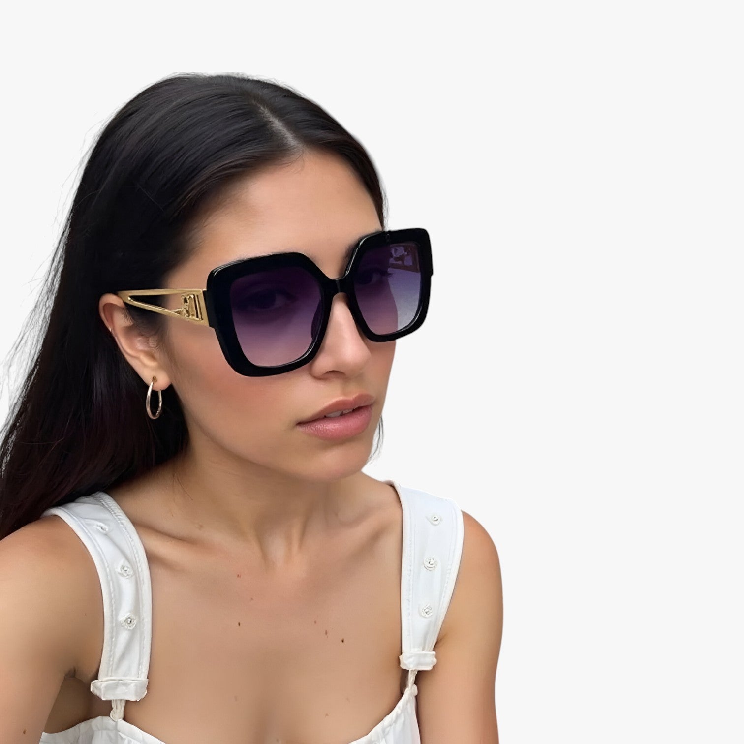 Ensley | Vintage solbrille med gennemsigtigt stel og luksuriøse gradient linser - - watches - {{ product_tags }