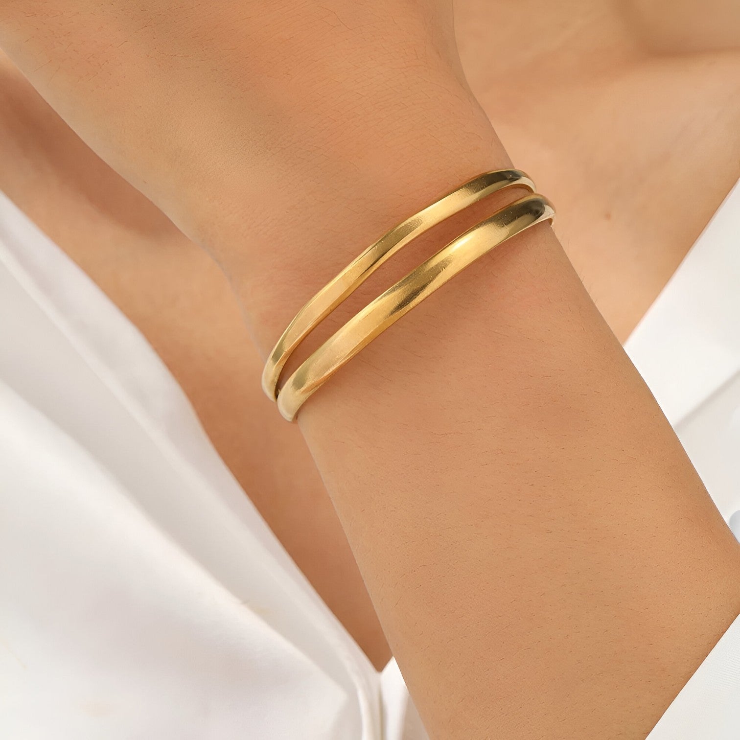 Kaia | Enkel To-lags Armbånd – Justerbar Elegance til Alle Anledninger - - women's fashion - {{ product_tags }