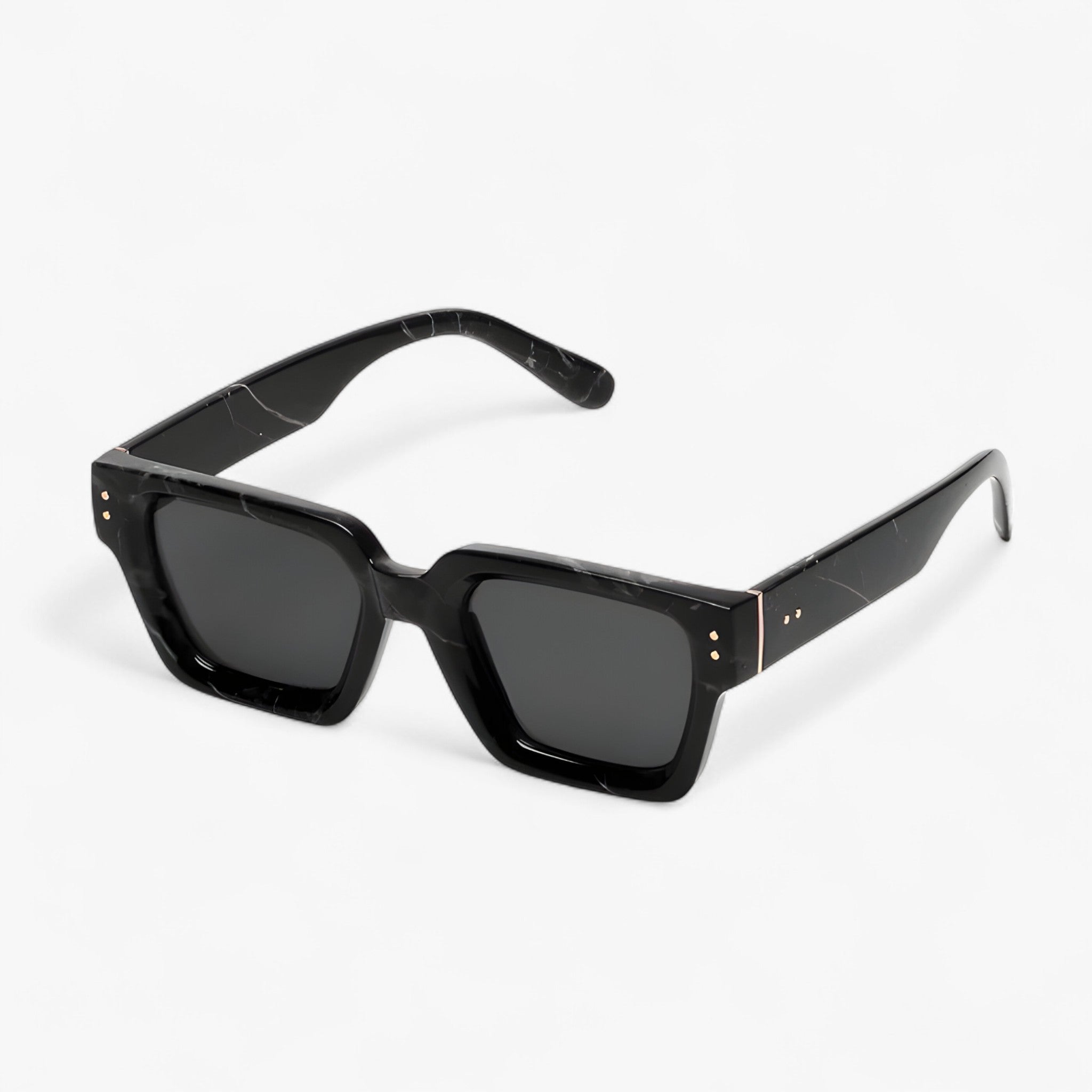 Alaric | Luksus unisex firkantede sorte solbriller - - Alaric | Luksus unisex firkantede sorte solbriller- €25 - {{ product_tags }