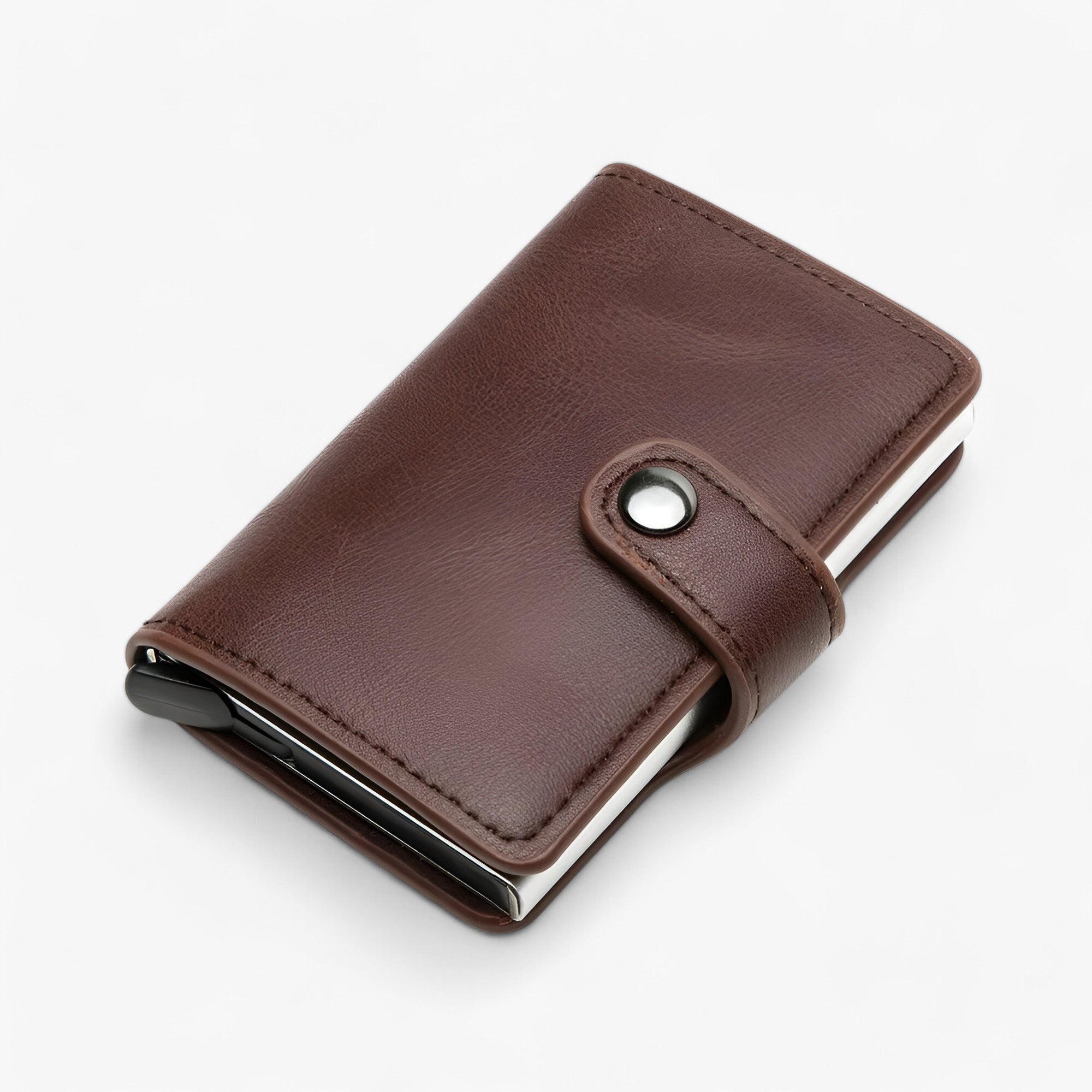 Cheryl | Sikker RFID-pung i stål og læder - Brun - bags - {{ product_tags }