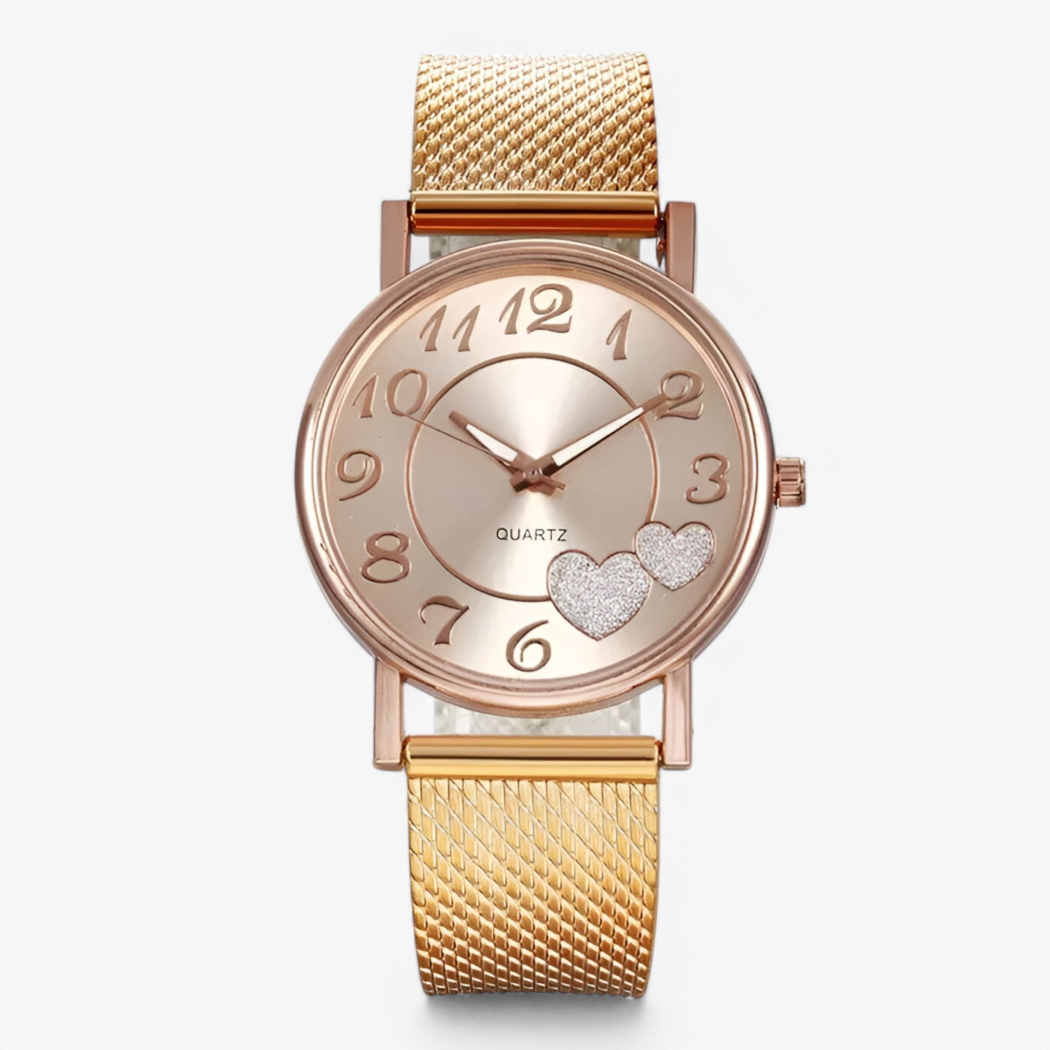 Karina | Elegant rosa guldur med hjerteformet urskive - Rose guld - watches - {{ product_tags }