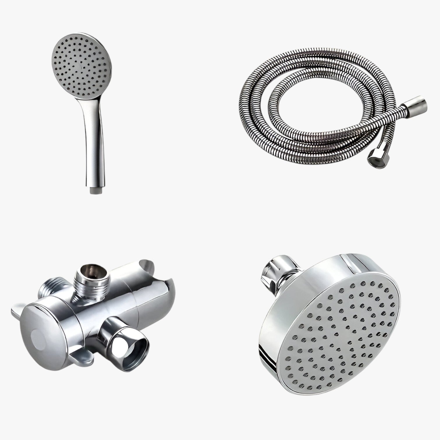 Cecil | To-i-én brusehoved – til en luksuriøs, forfriskende vandstråle - Krom 4 tommer - house & garden - {{ product_tags }