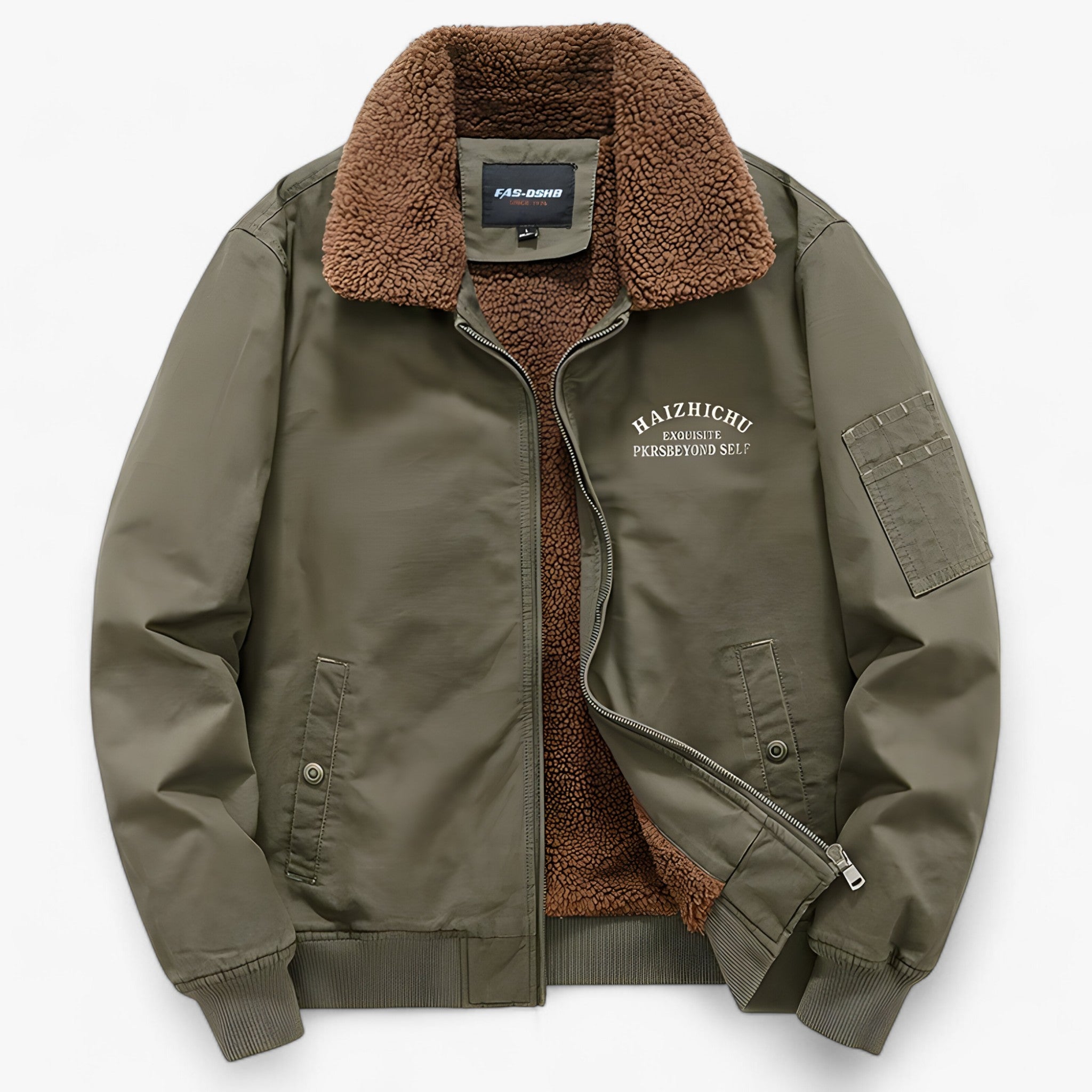 Liam | Vinter Taktisk Jakke med Fleece og Pelskrave - Army Green01 - winter - {{ product_tags }