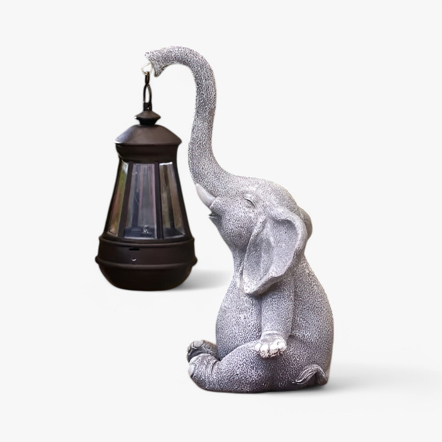 Lumi | Dekorativt Billede med Sol-Lanterne - Grå elefant - house & garden - {{ product_tags }