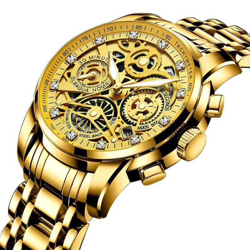 Milo | skeletur i rustfrit stål til mænd - Guld - watches - {{ product_tags }