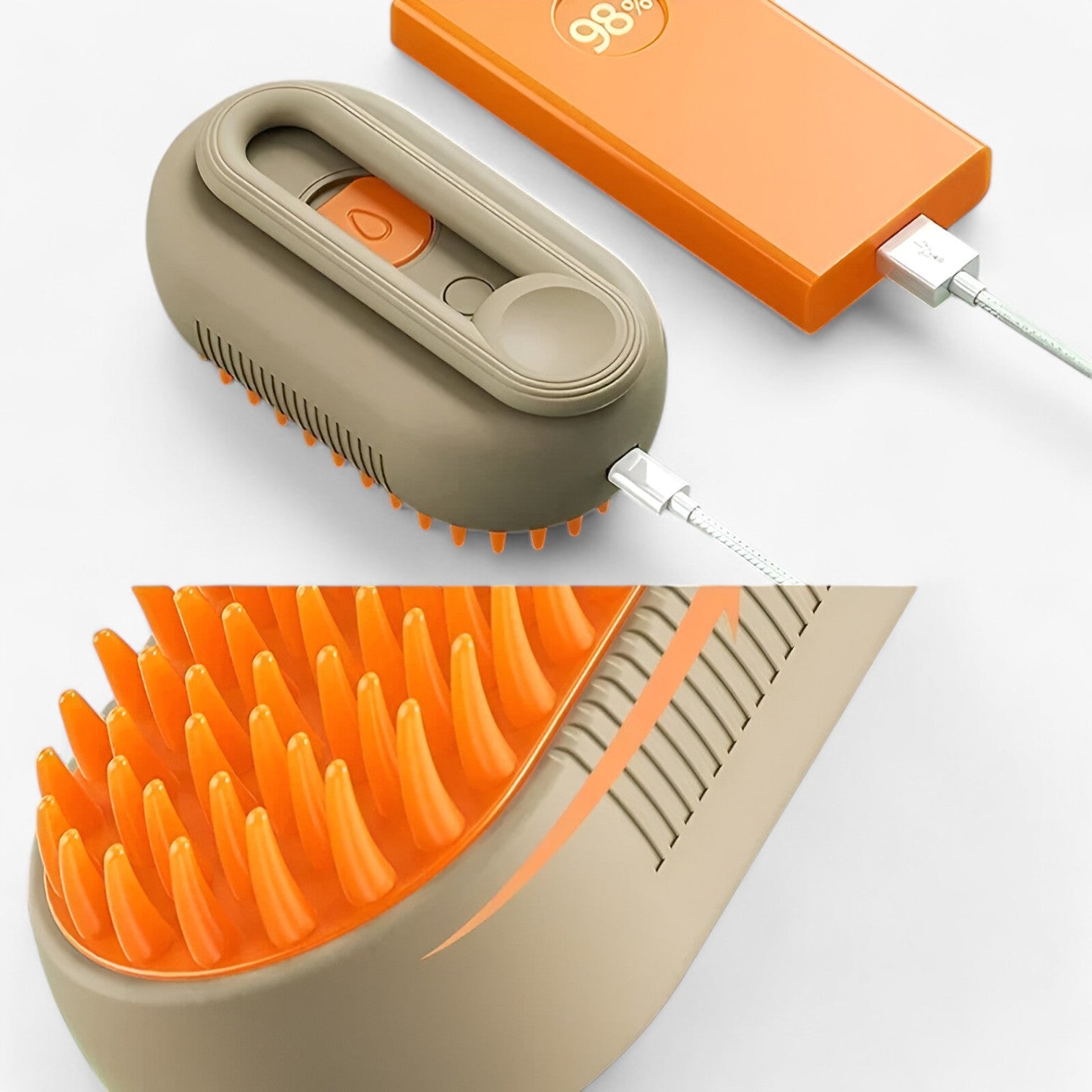 Euna | Elektrisk Damp- og Massagebørste til Husdyr - - other - {{ product_tags }