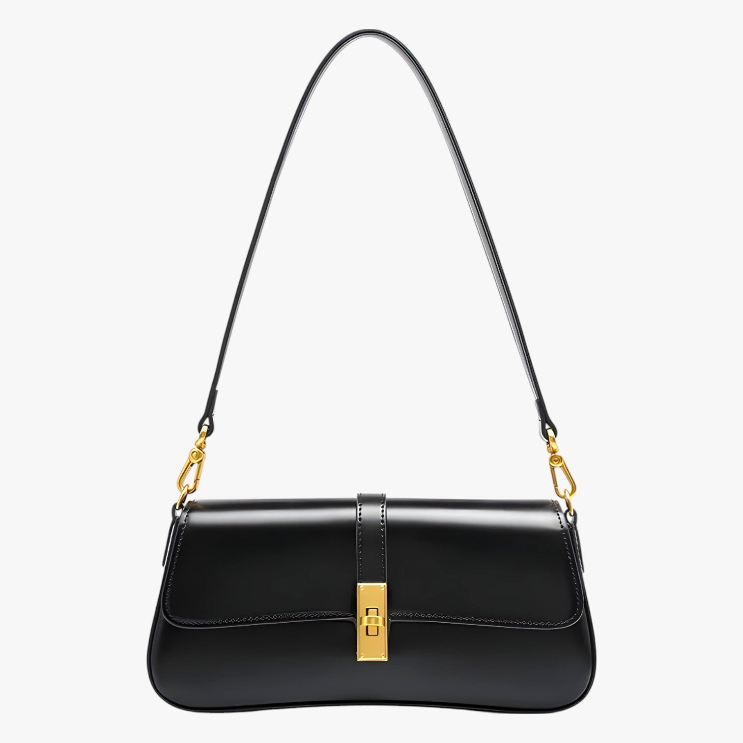 Alaia | Baguette Taske i Ægte Læder af Eksklusiv Kvalitet - Sort - Alaia | Baguette Taske i Ægte Læder af Eksklusiv Kvalitet - €25 - {{ product_tags }