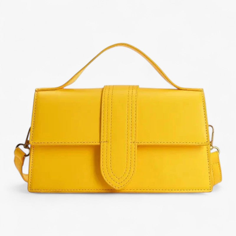 Divina | Luksuriøs farvet skuldertaske - Gul - bags - {{ product_tags }