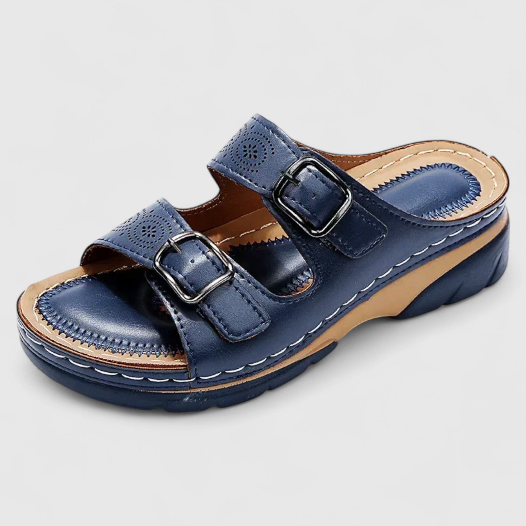 Onnelee | Damer Ortopædiske Sandaler med Spænder Sommerkomfort - Mørkeblå - Onnelee | Damer Ortopædiske Sandaler med Spænder Sommerkomfort - €25 - {{ product_tags }