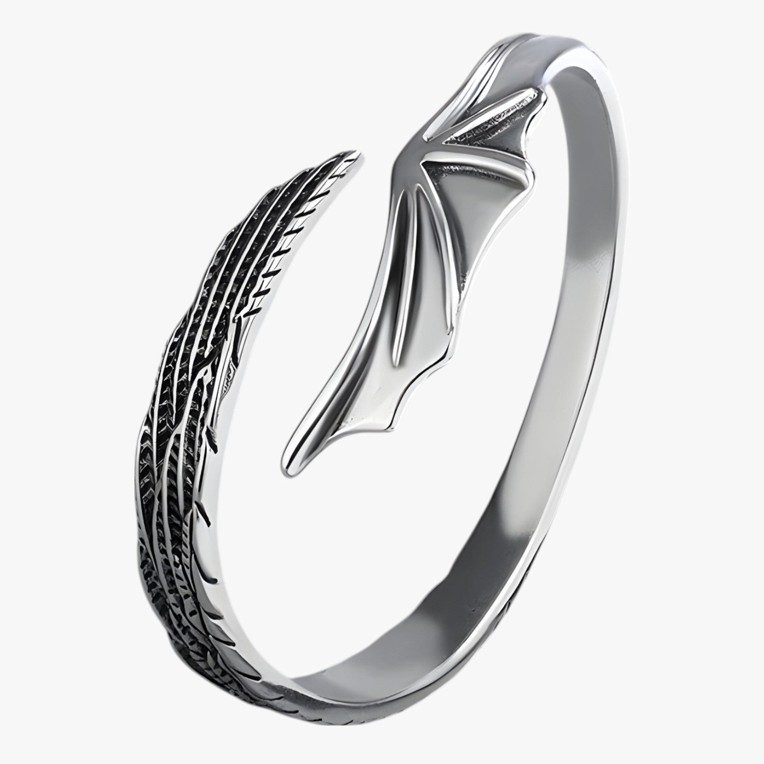 Jayce | Armband i 925 sølv med guldfjer i vintage punk stil - 30HLZY2620 - Jayce | Armband i 925 sølv med guldfjer i vintage punk stil - €25 - {{ product_tags }