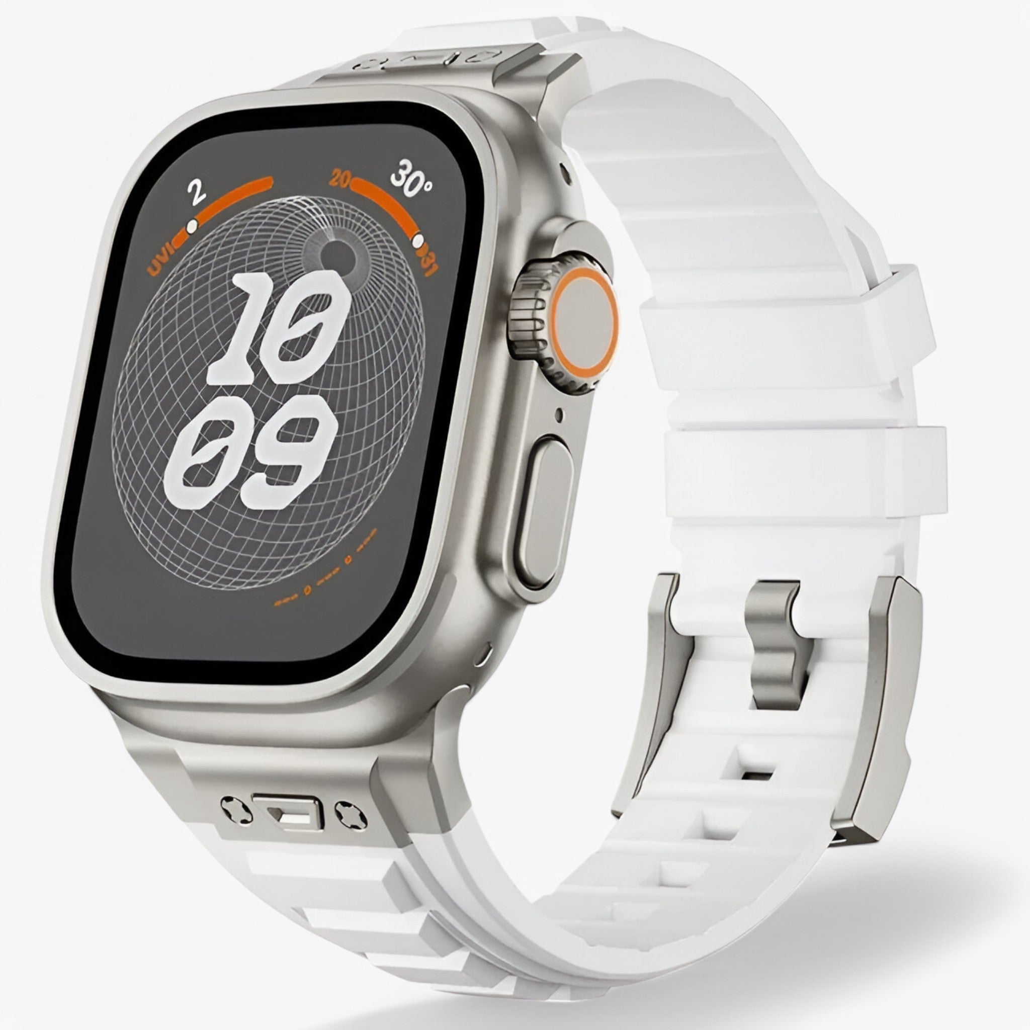 Alex | Silikone sportsbånd til Apple Watch - titanium hvid - watches - {{ product_tags }