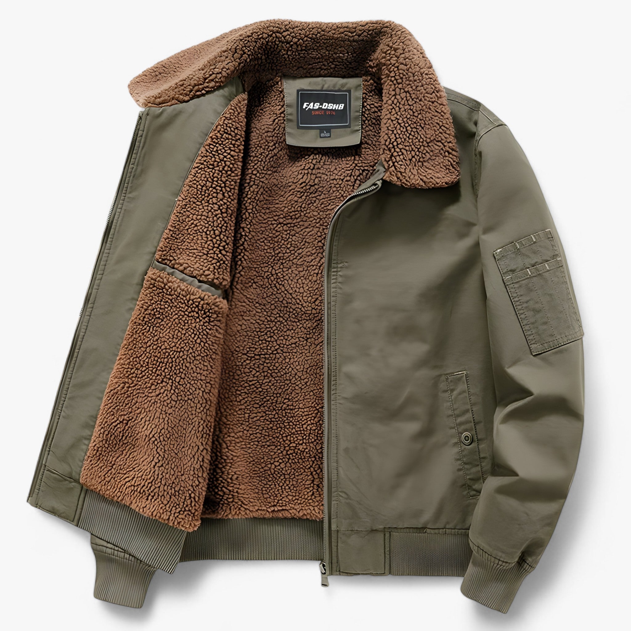 Liam | Vinter Taktisk Jakke med Fleece og Pelskrave - Army Green - winter - {{ product_tags }