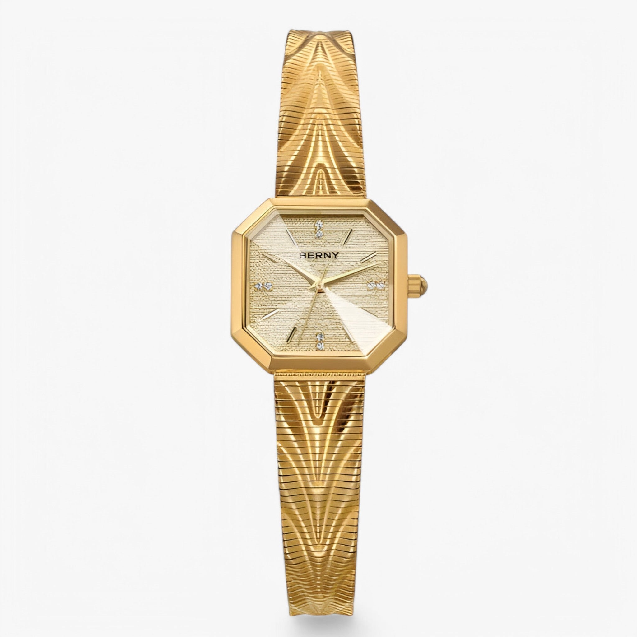 Elisa | Luksus ottekantet guldur - Gylden Krystal - watches - {{ product_tags }