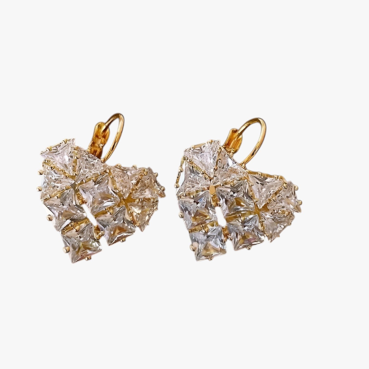 Amélie | Franske luksus hjerteøreringe med zirkonia - - women's fashion - {{ product_tags }