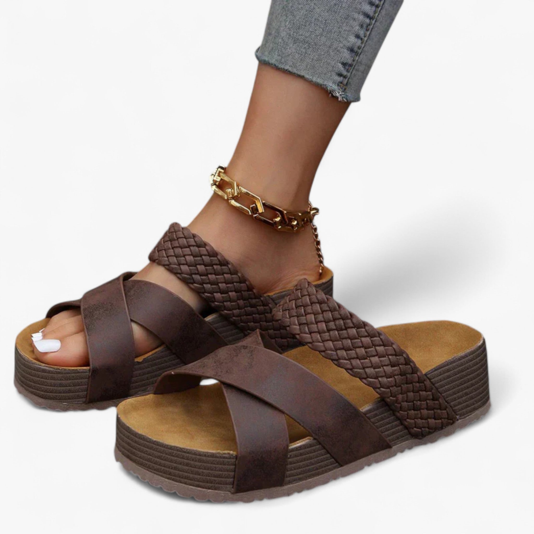 Julia - Ortopædiske sandaler - Sandaler til kvinder - Brun - women's fashion - {{ product_tags }