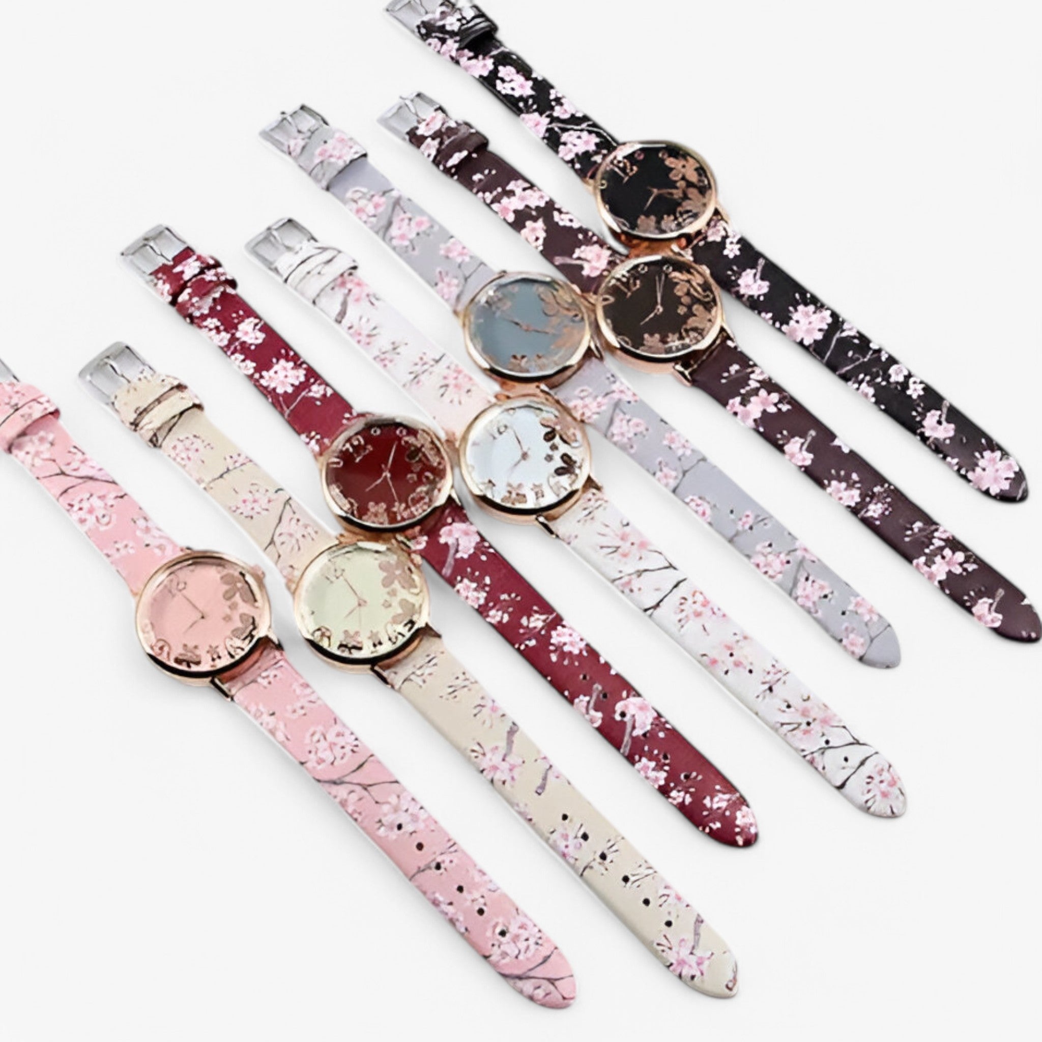 Kimberly | Dameur med blomster urskive og matchende armbånd - - watches - {{ product_tags }