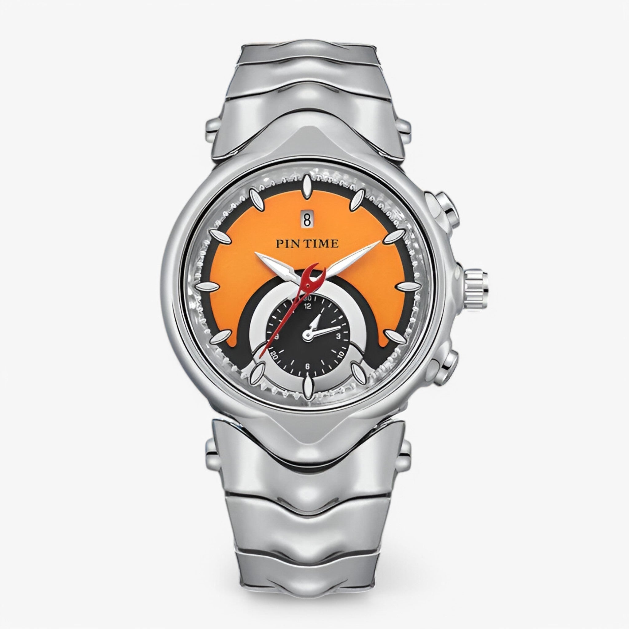 Ivo | Retro luksus millennium ur - Orange Sølv - watches - {{ product_tags }